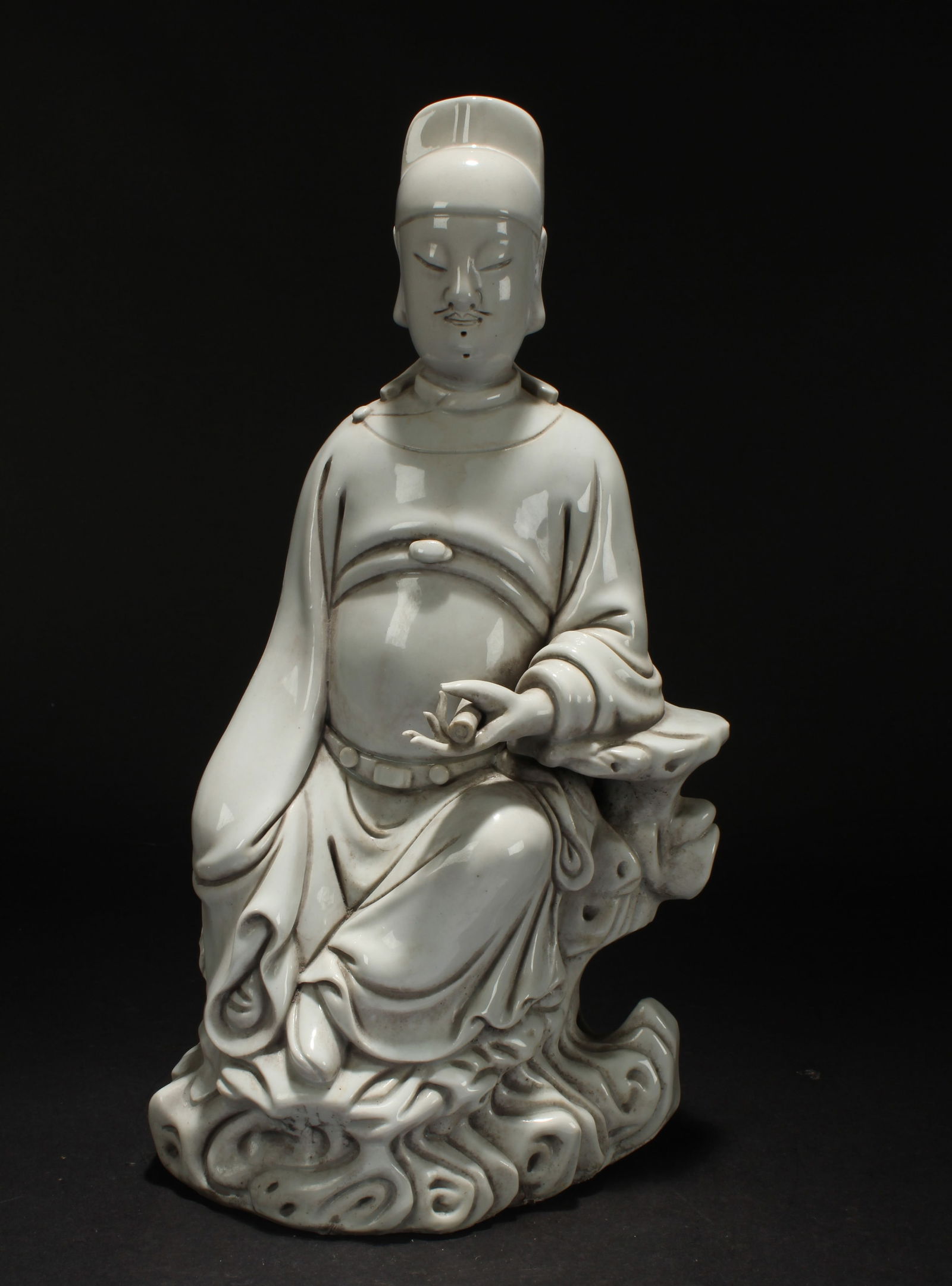 A Chinese White Porcelain Portrait Statue (1 of 7)
