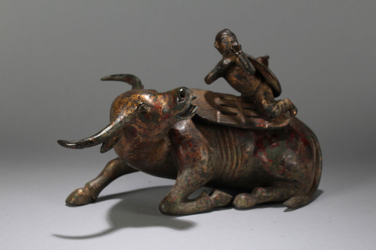 A Chinese Story-telling Fortune Statue: A Chinese Story-telling Fortune Statue. Height : 6 (inch). Width : 11 (inch). Length : 5 (inch).