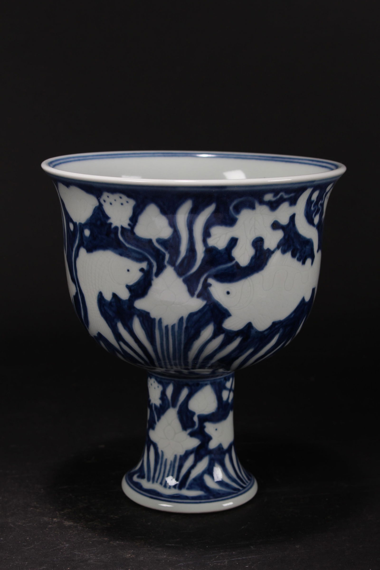 A Chinese Tall-end Aqua-fortune Porcelain Bowl: A Chinese Tall-end Aqua-fortune Porcelain Bowl. Height: 6.75 (inch). Opening Diameter: 6 (inch).