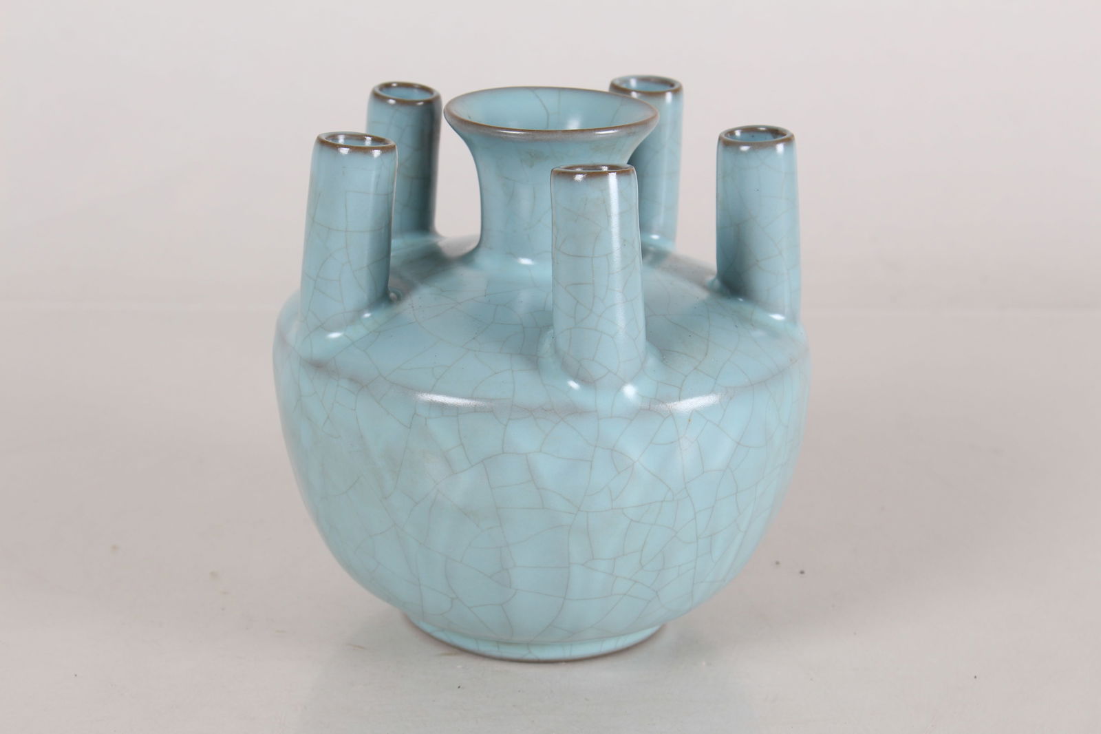 A Chinese Multi-opening Ruyao Porcelain Fortune Censer: A Chinese Multi-opening Ruyao Porcelain Fortune Censer . Height: 4.75 (inch). Length: 4 (inch).