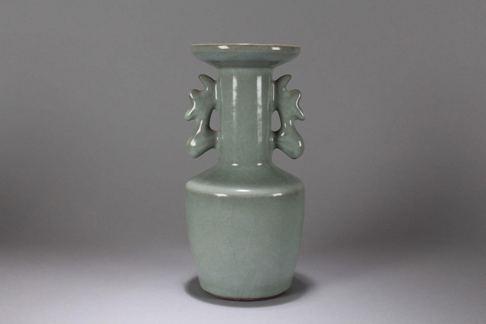 A Chinese Duo-handling Porcelain Fortune Vase: A Chinese Duo-handling Porcelain Fortune Vase. Height: 9.5 (inch). Width: 4.5 (inch)