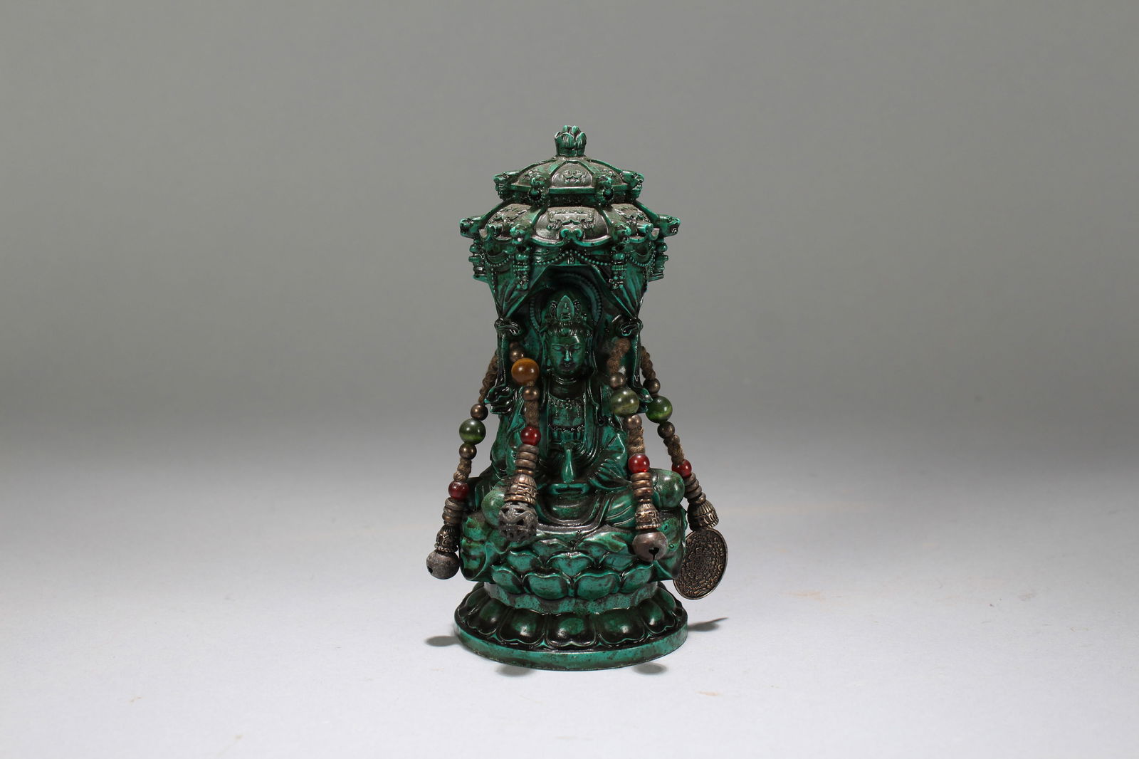 A Chinese Religious Fortune Buddha Statue: A Chinese Religious Fortune Buddha Statue. Height: 5.75 (inch). Width: 2.5 (inch).
