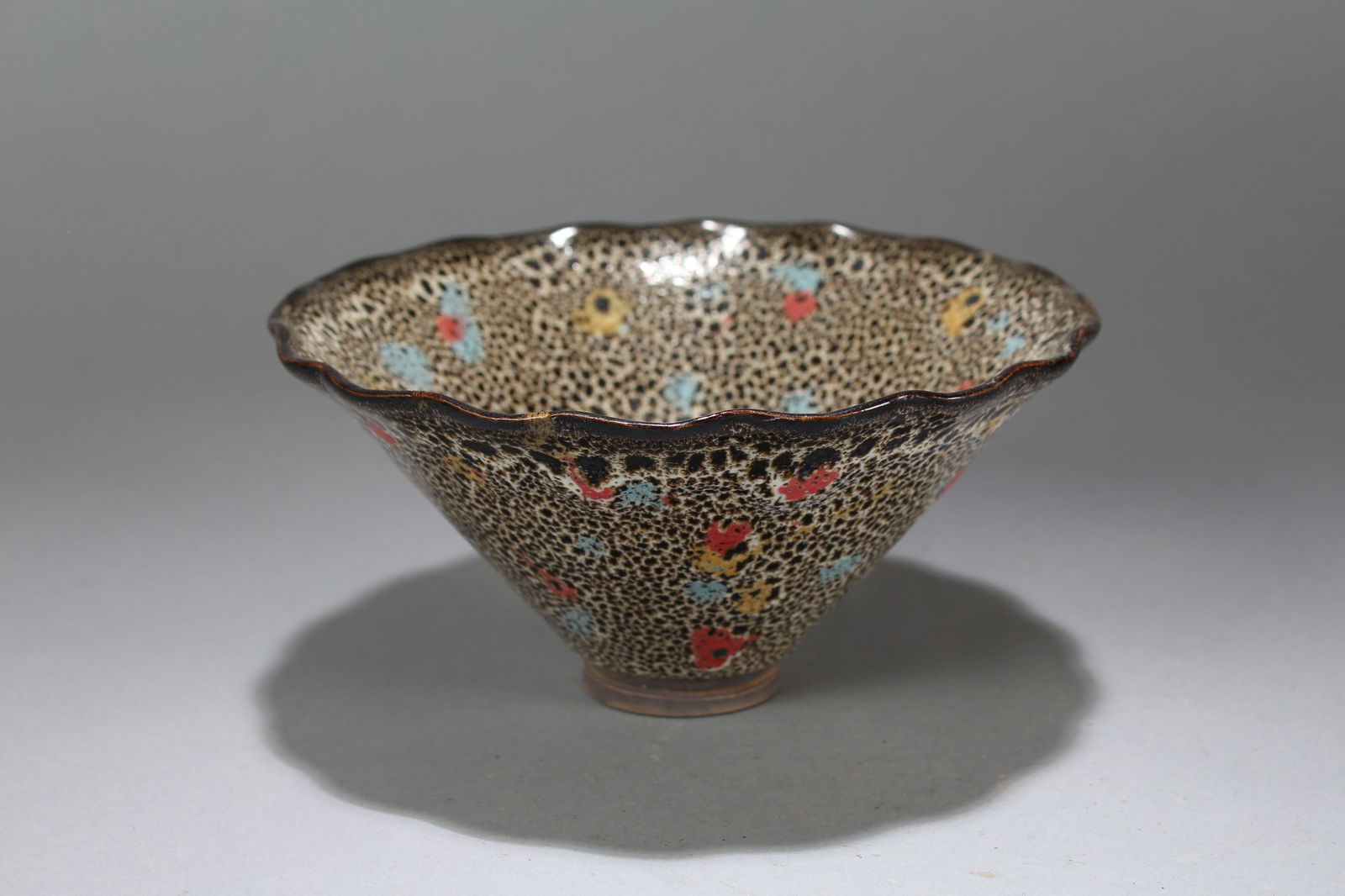 A Chinese Multi-colored Crack-fortune Porcelain Bowl: A Chinese Multi-colored Crack-fortune Porcelain Bowl. Height: 3.5 (inch). Opening Diameter: 7 (inch).