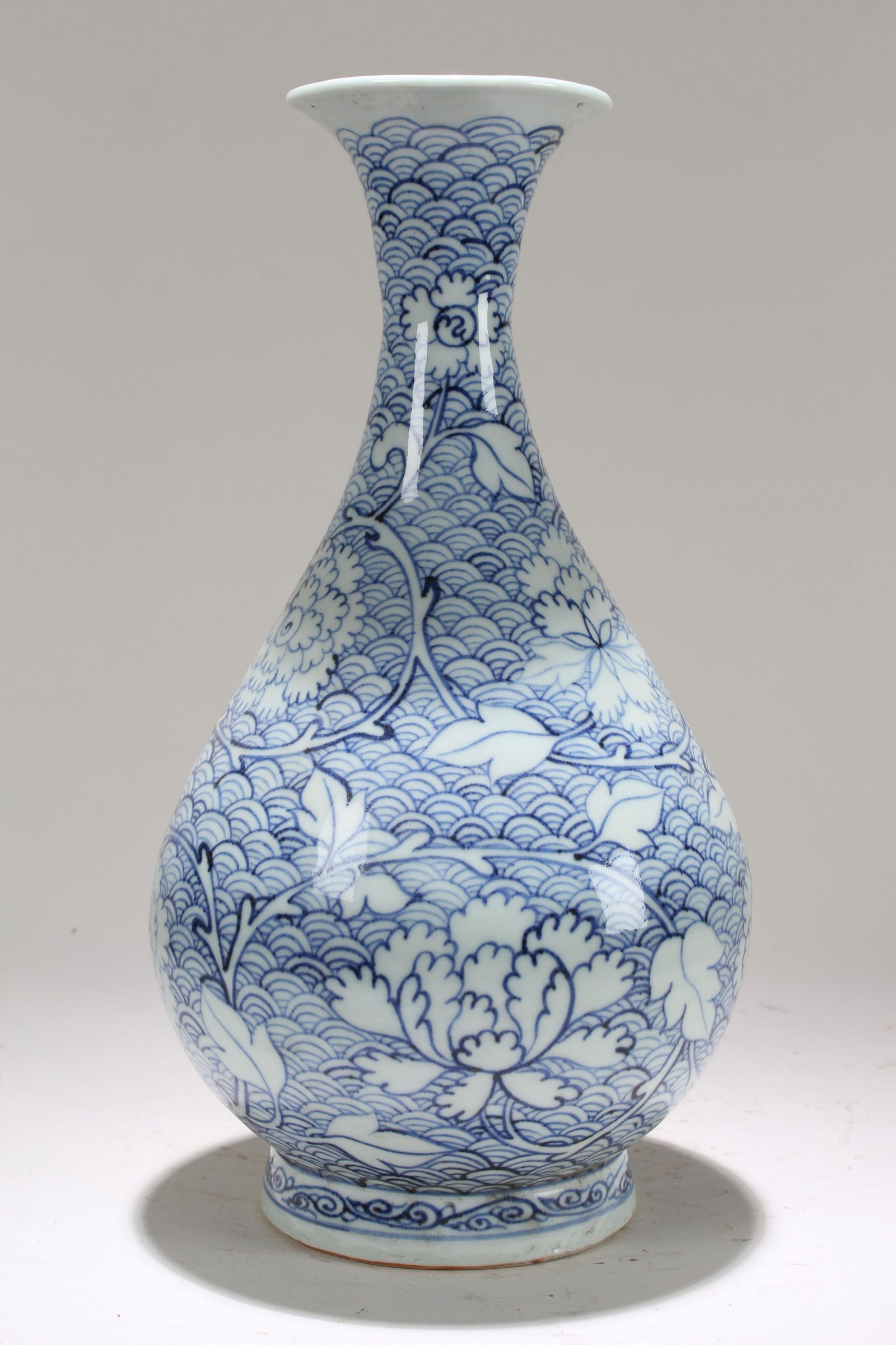 A Chinese Plant-fortune Blue and White Porcelain Fortune Vase (1 of 5)