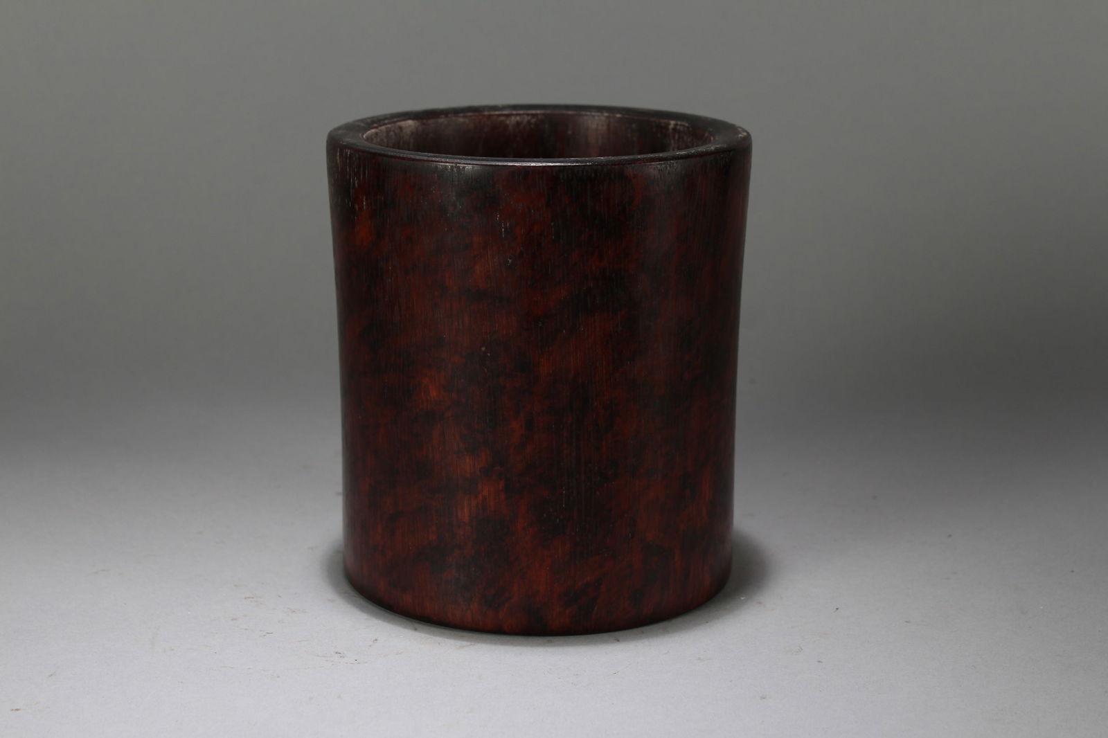 A Chinese Vividly-detailed Wooden Brush Pot (1 of 5)