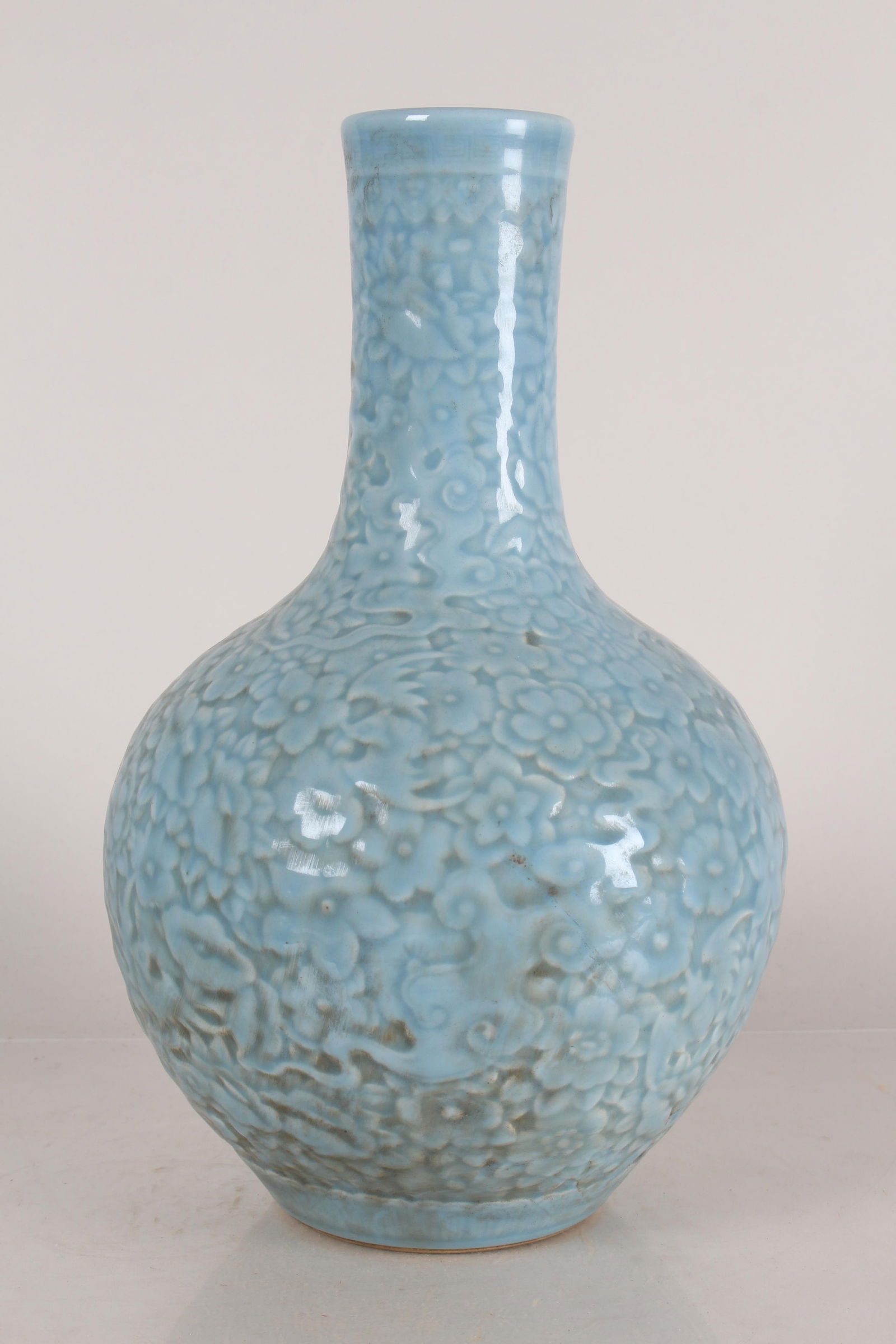 A Chinese Flower-blossom Porcelain Fortune Vase: A Chinese Flower-blossom Porcelain Fortune Vase . Height: 13 (inch).