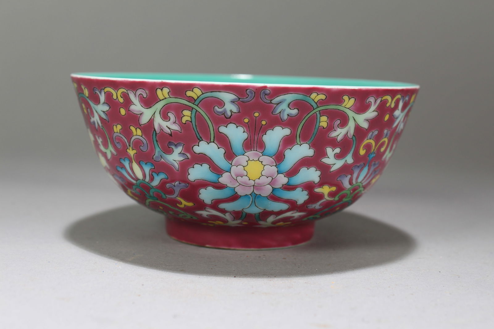 A Chinese Bat-framing Red-coding Porcelain Fortune Bowl: A Chinese Bat-framing Red-coding Porcelain Fortune Bowl. Height: 2.5 (inch). Width: 5.5 (inch).