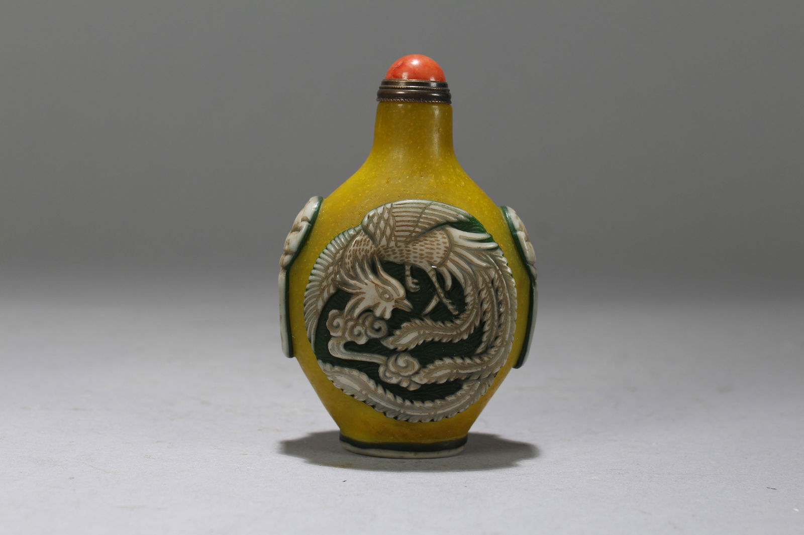 A Chinese Phoenix-decorating Fortune Snuff Bottle (1 of 6)
