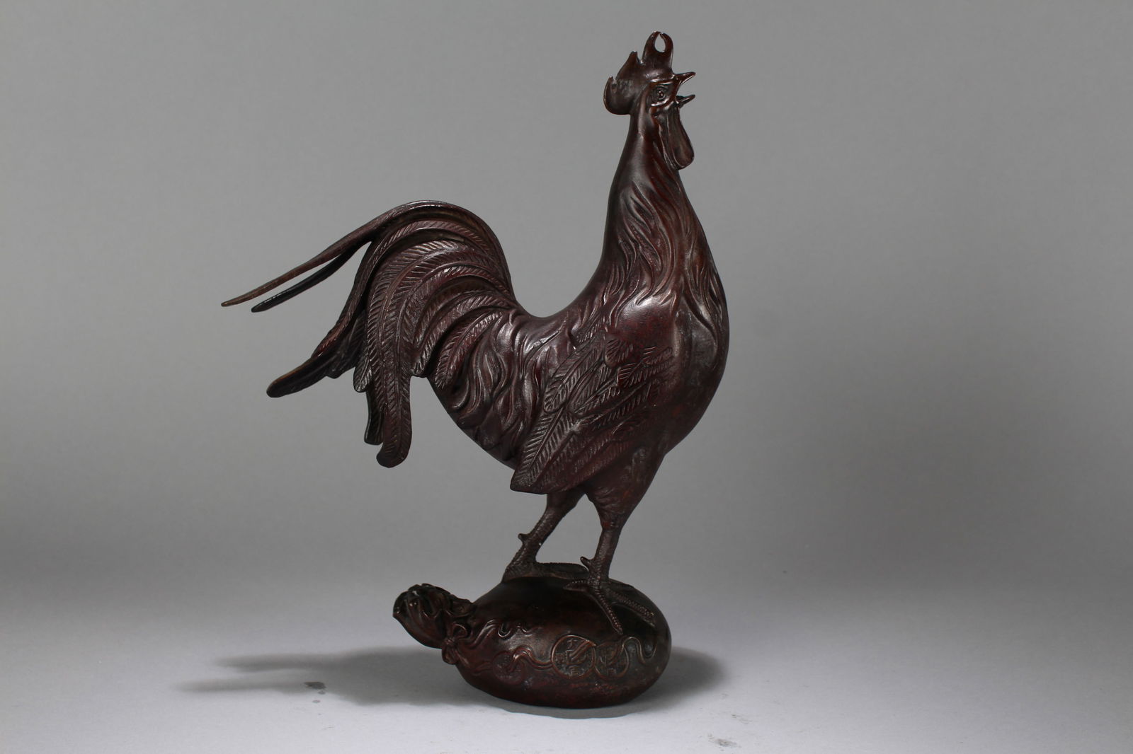 A Chinese Rooster-portrait Massive Fortune Statue - 2