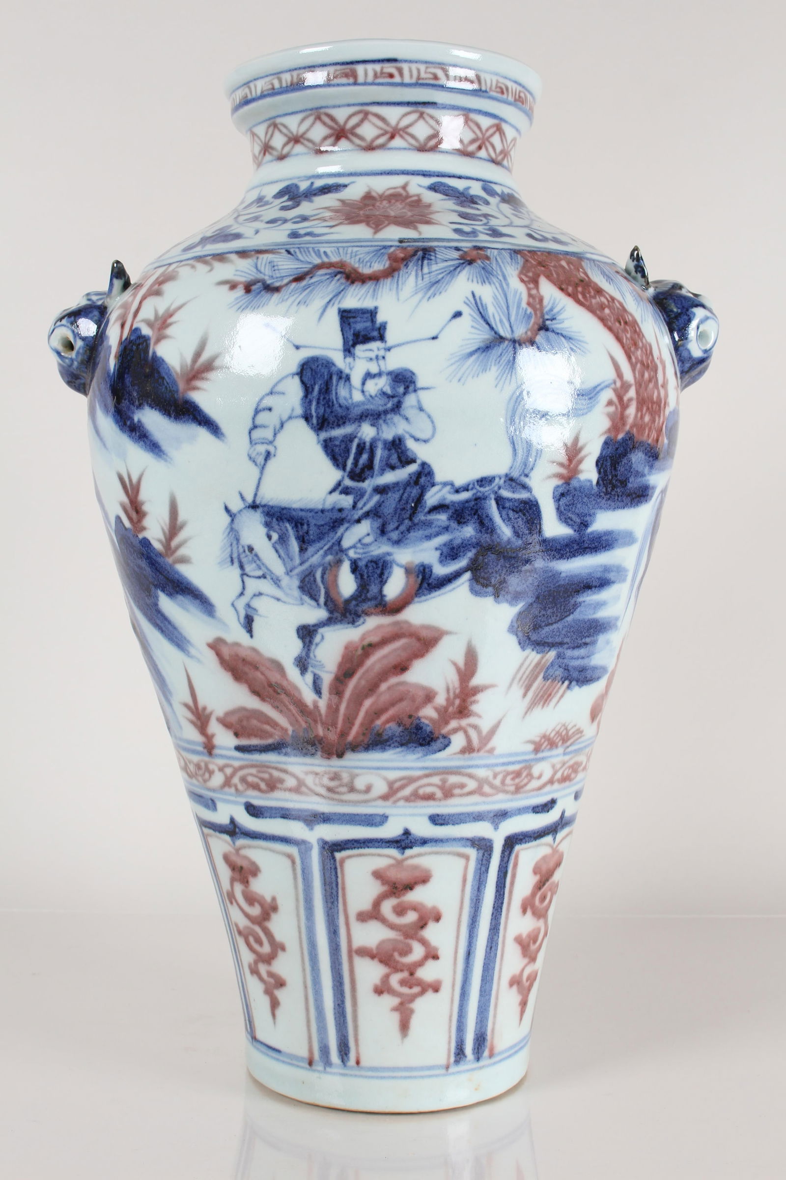 A Chinese Duo-handled Story-telling Porcelain Fortune Vase (1 of 6)