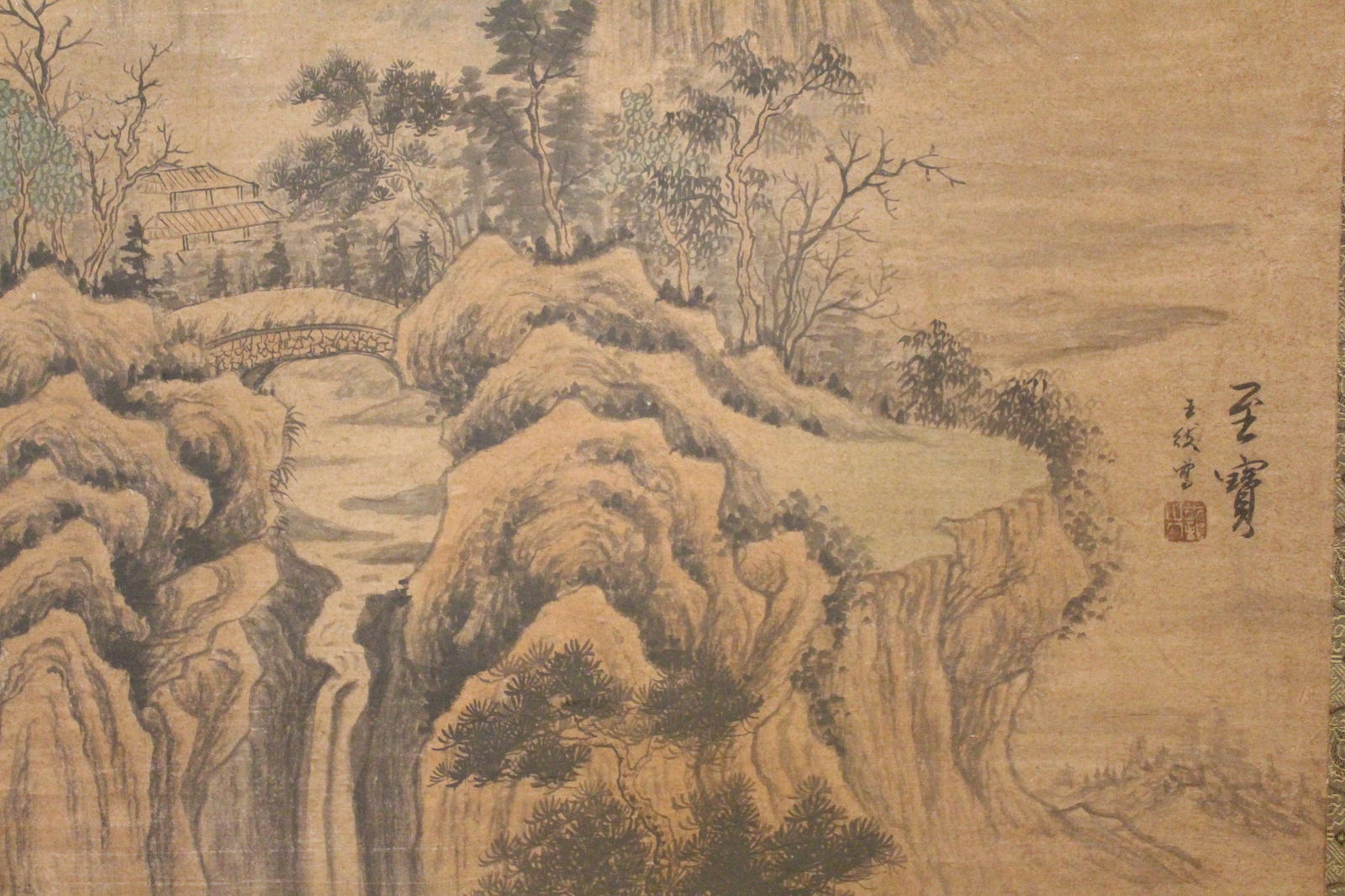 A Chinese Mountain-view Vivid Fortune Scroll - 5