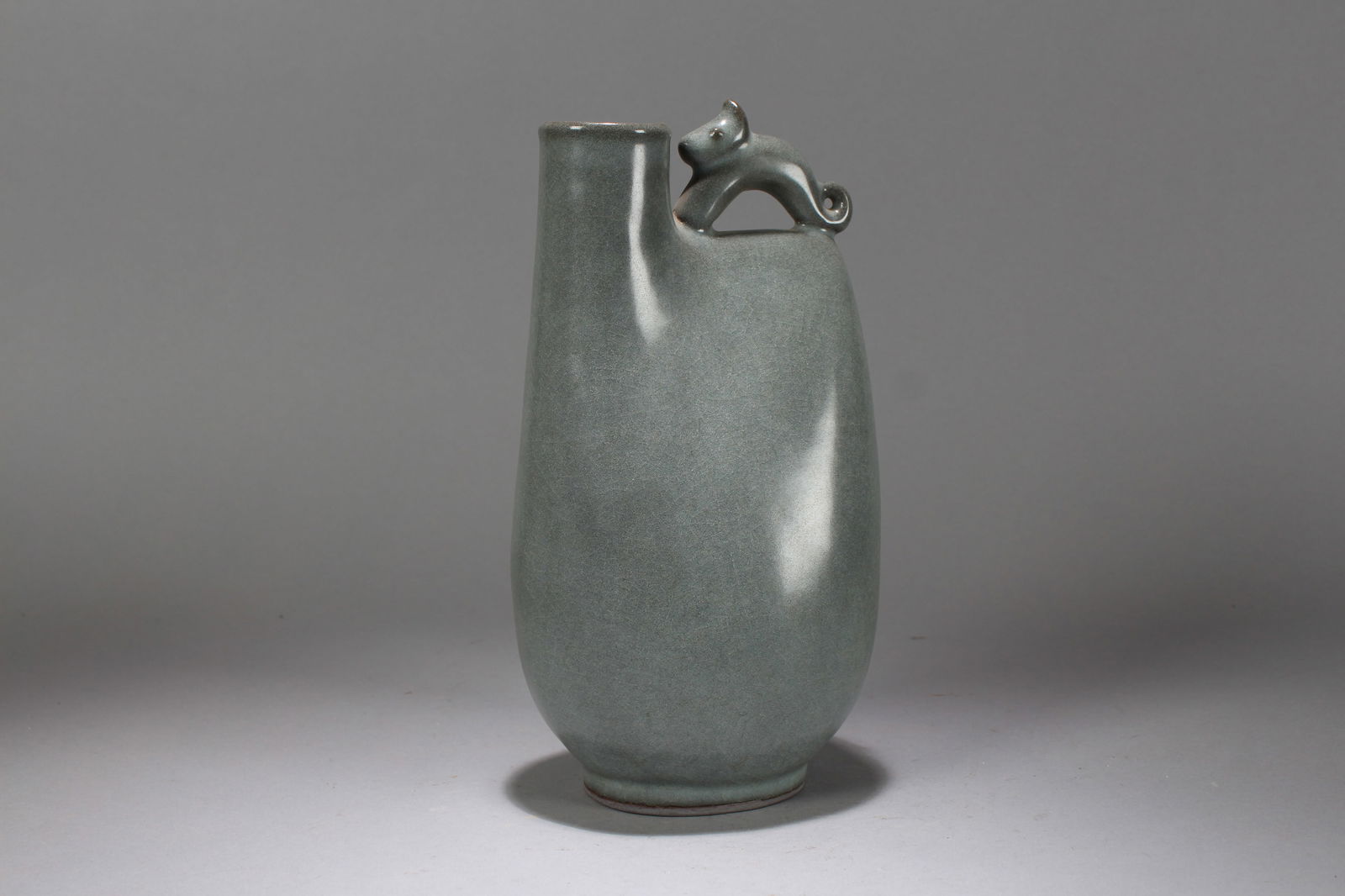 A Chinese Religious Myth-beast Vividly-detailed Porcelain Fortune Vase: A Chinese Religious Myth-beast Vividly-detailed Porcelain Fortune Vase. Height: 9.5 (inch). Width: 5.25 (inch).