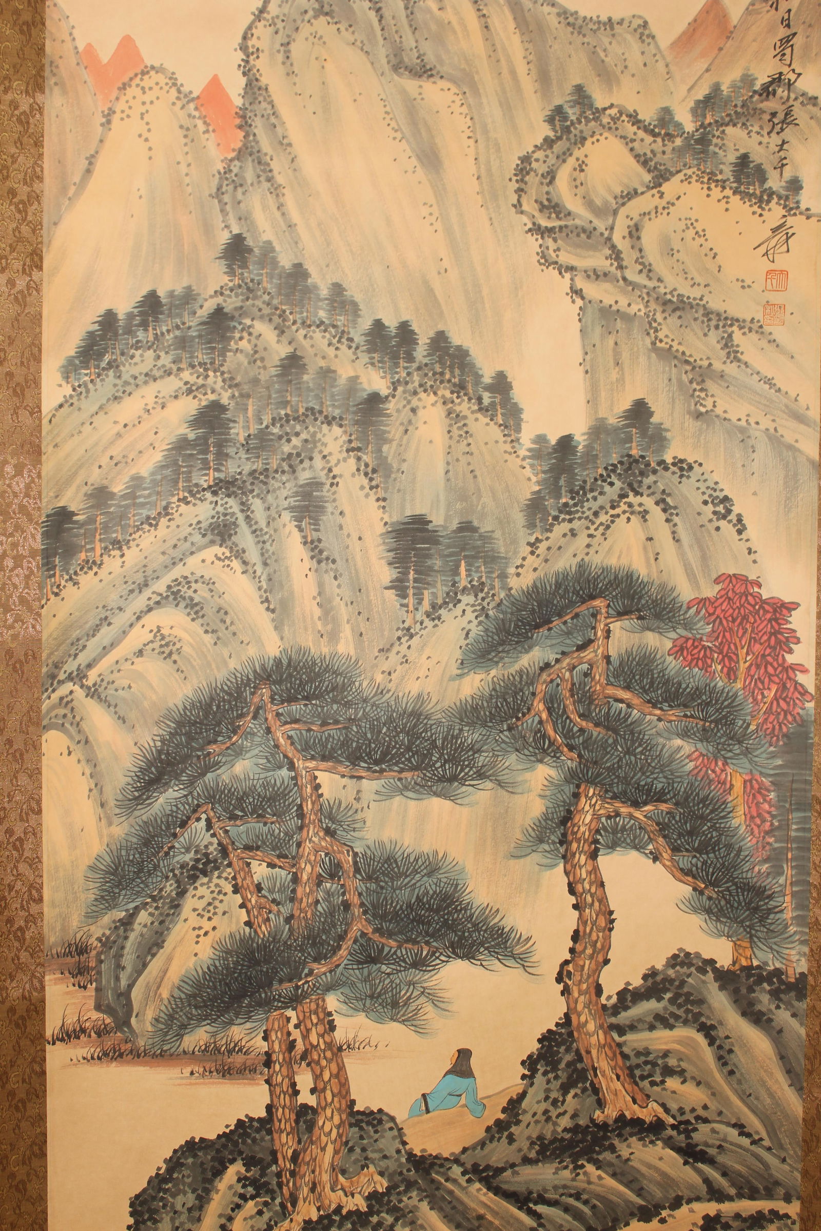 A Chinese Abstract-style Mountain-view Fortune Scroll - 4