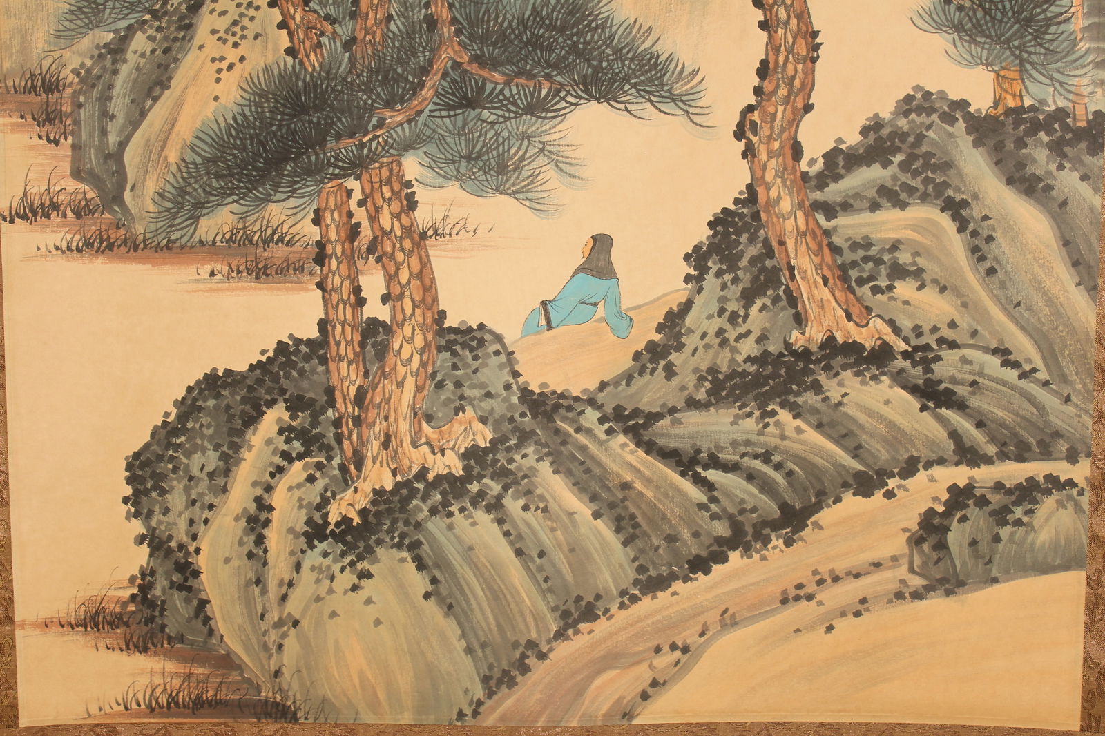 A Chinese Abstract-style Mountain-view Fortune Scroll - 5