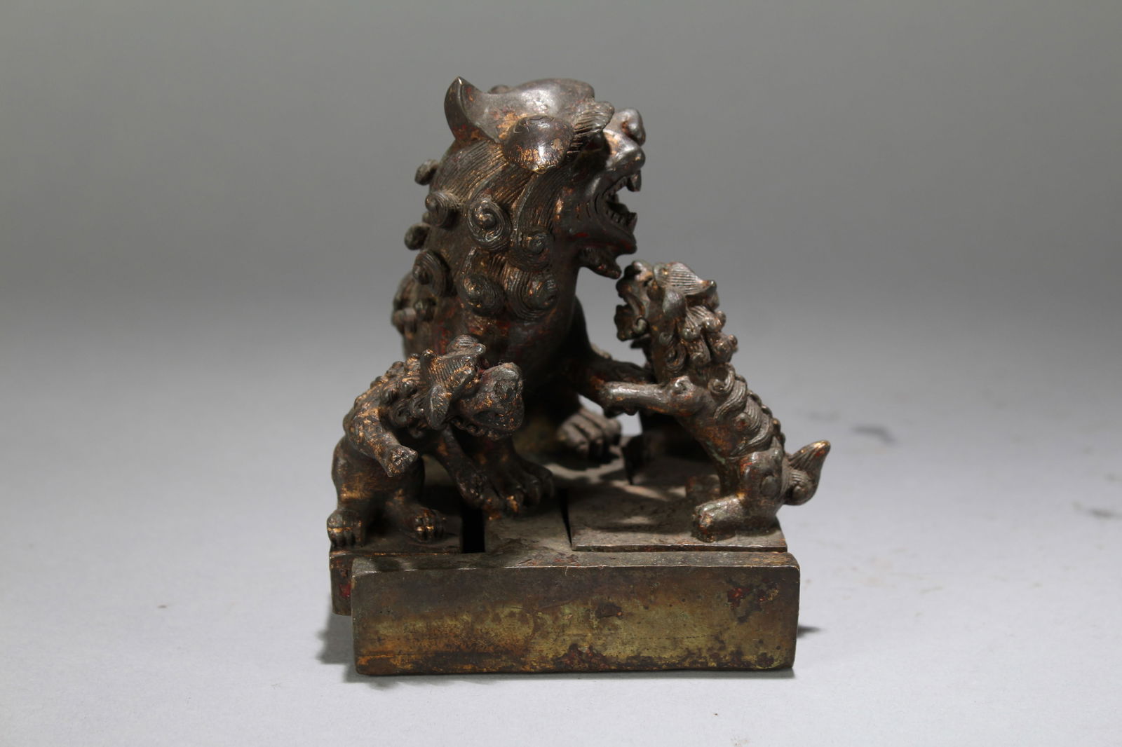 A Chinese Square-based Religious Myth-beast Statue - 2