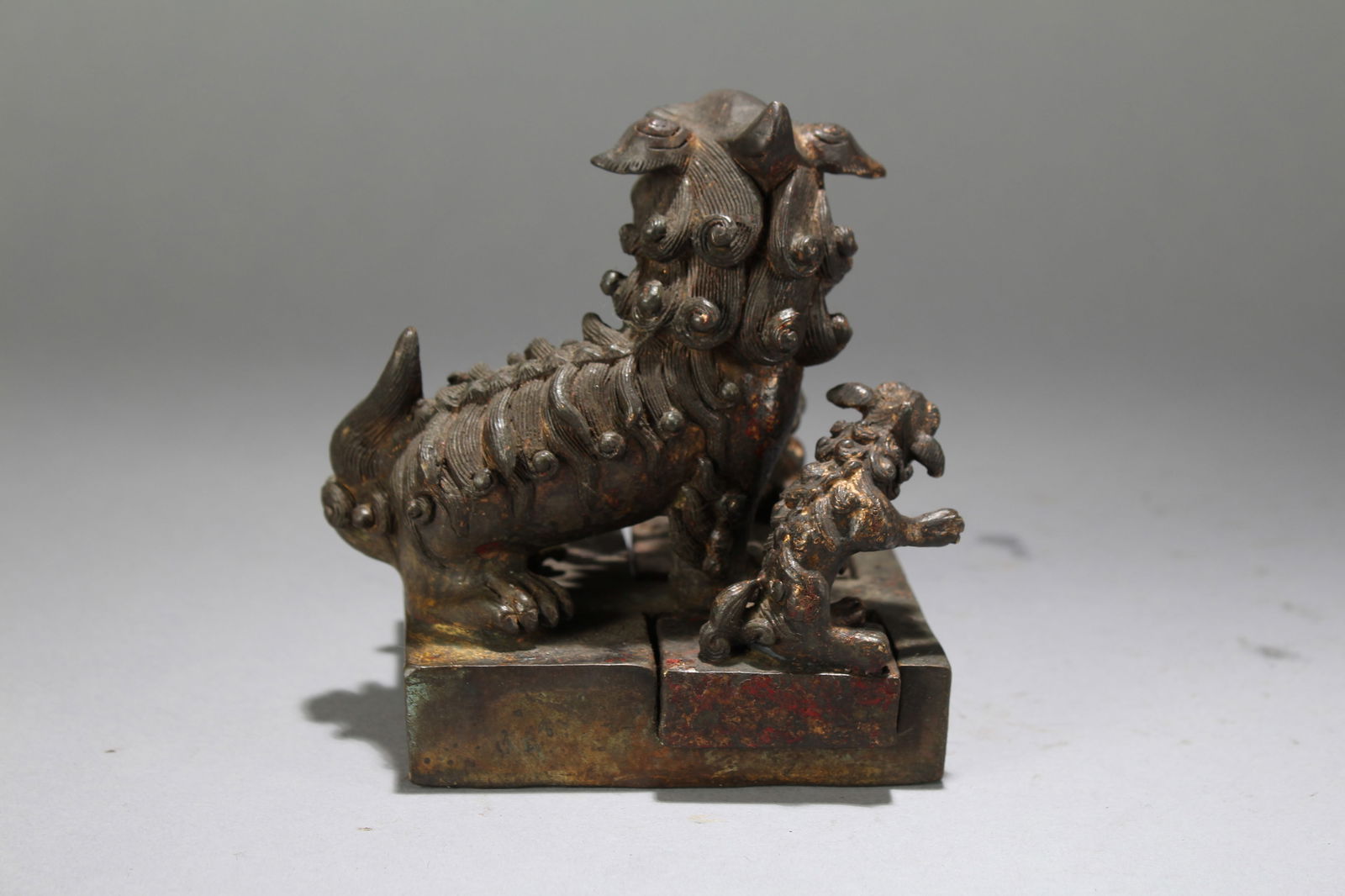 A Chinese Square-based Religious Myth-beast Statue - 3