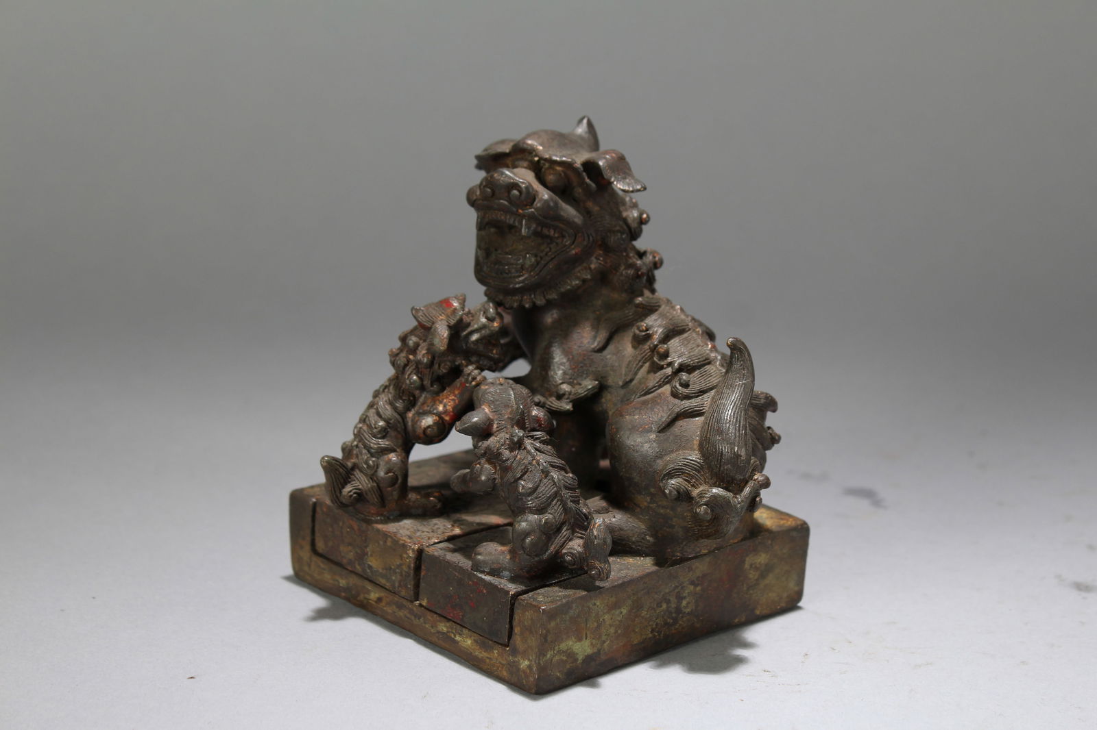 A Chinese Square-based Religious Myth-beast Statue - 4
