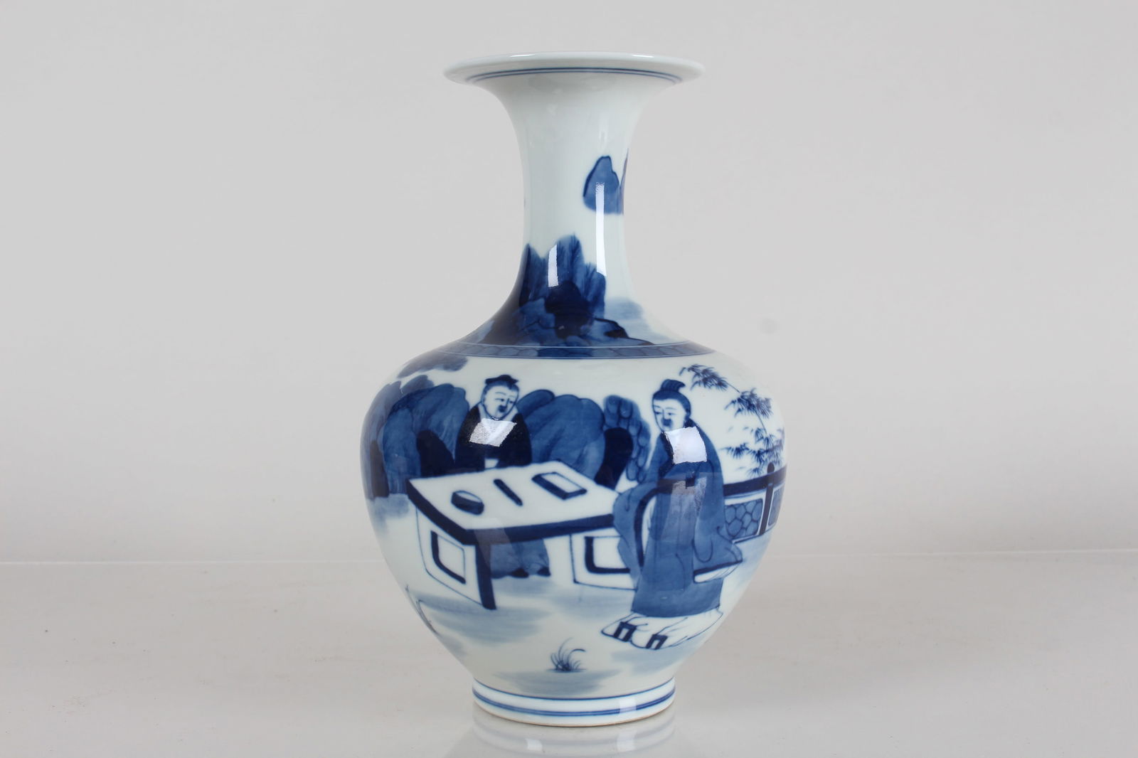 A Chinese Blue and White Porcelain Fortune Vase (1 of 6)