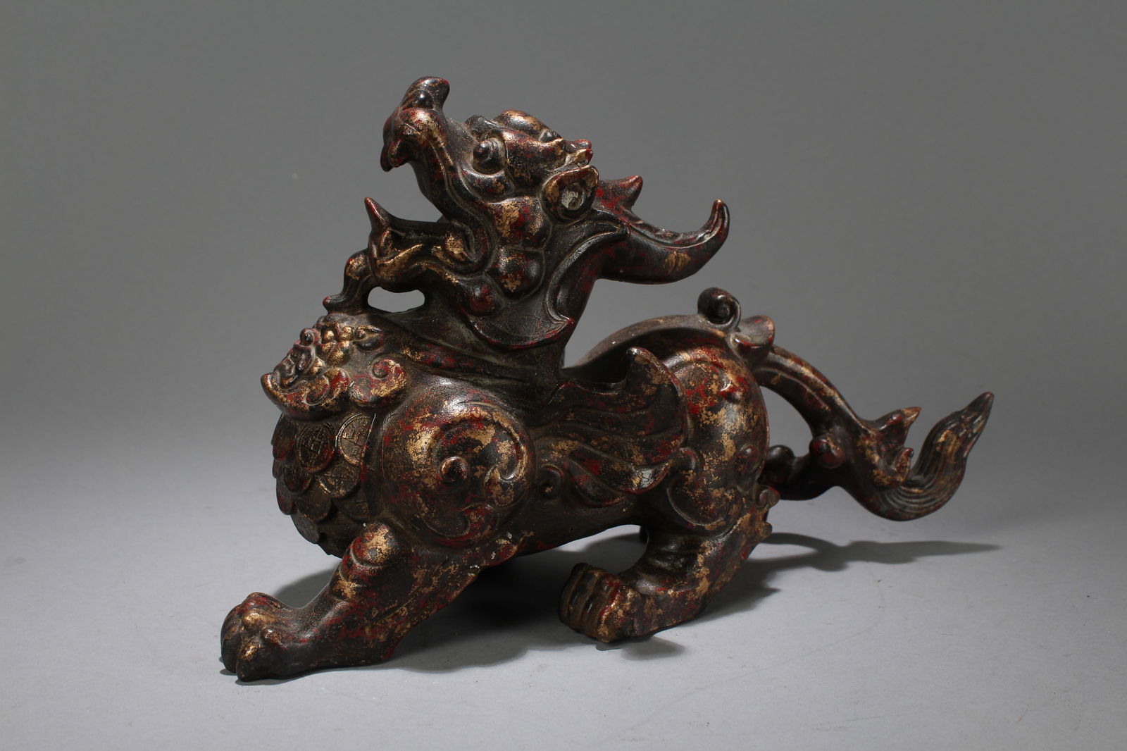A Chinese Religious Fortune Myth-beast Statue (1 of 7)