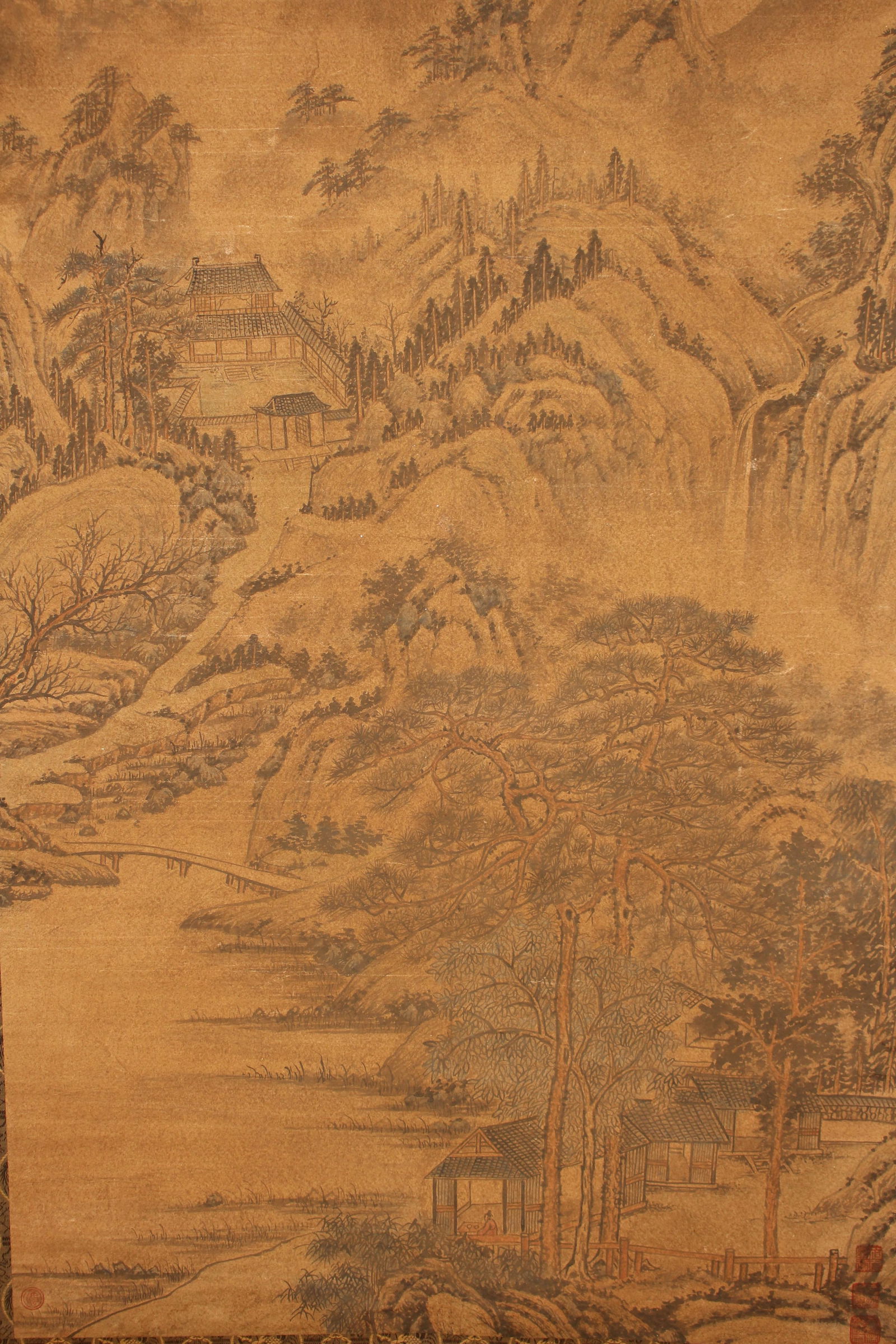 A Chinese Mountain-view Abstract-style Fortune Scroll - 3