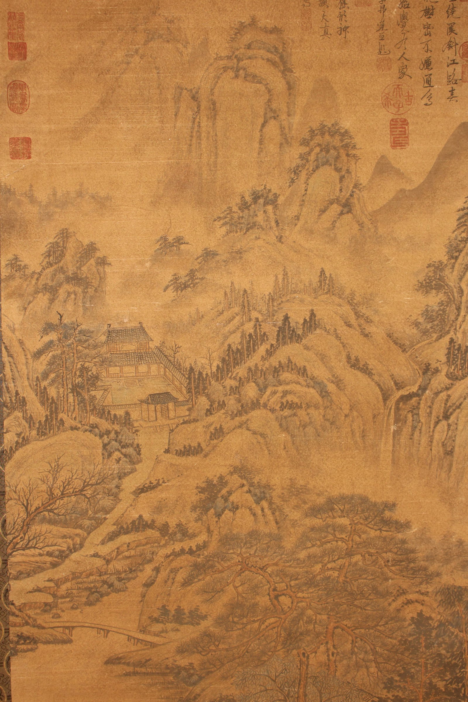 A Chinese Mountain-view Abstract-style Fortune Scroll - 4