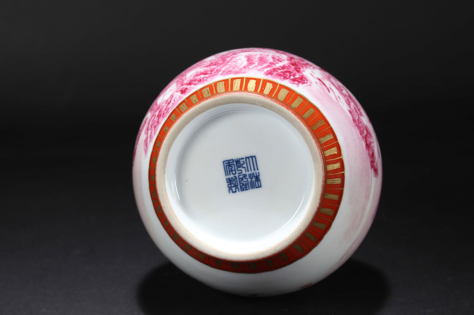 A Chinese Pink-coding Nature-sceen Porcelain Fortune Vase - 8