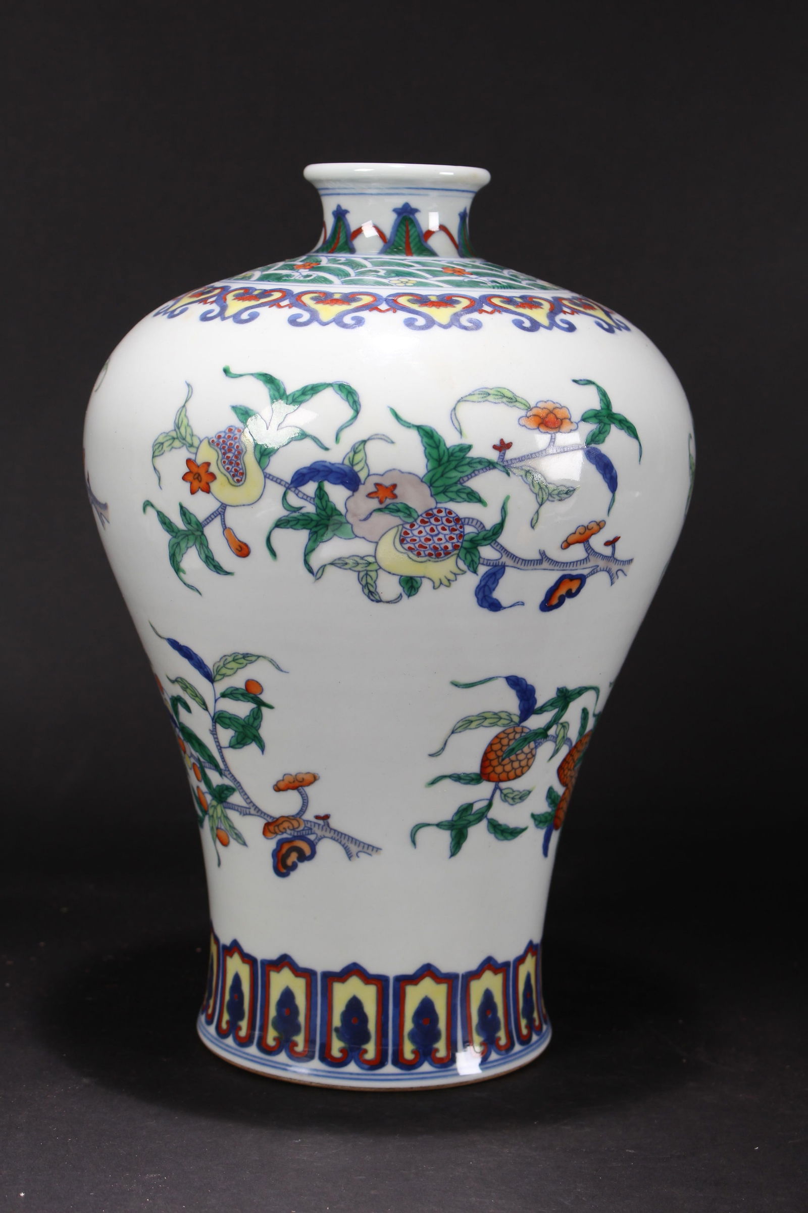 A Chinese Longlife-symbol Porcelain Fortune Vase: A Chinese Longlife-symbol Porcelain Fortune Vase . Height: 12 (inch).