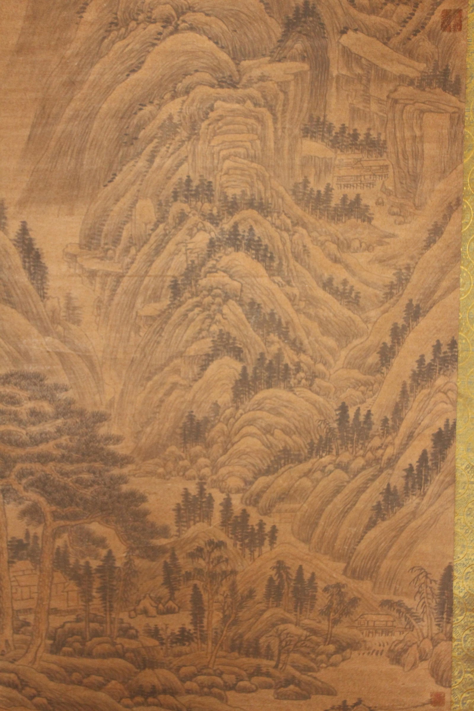 A Chinese Mountain-view Abstract-framing Fortune Scroll - 3