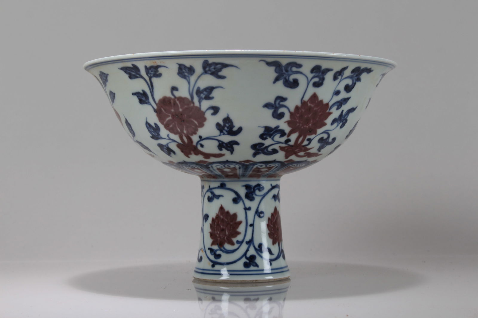A Chinese Flower-blossom Blue and White Porcelain Cup (1 of 5)