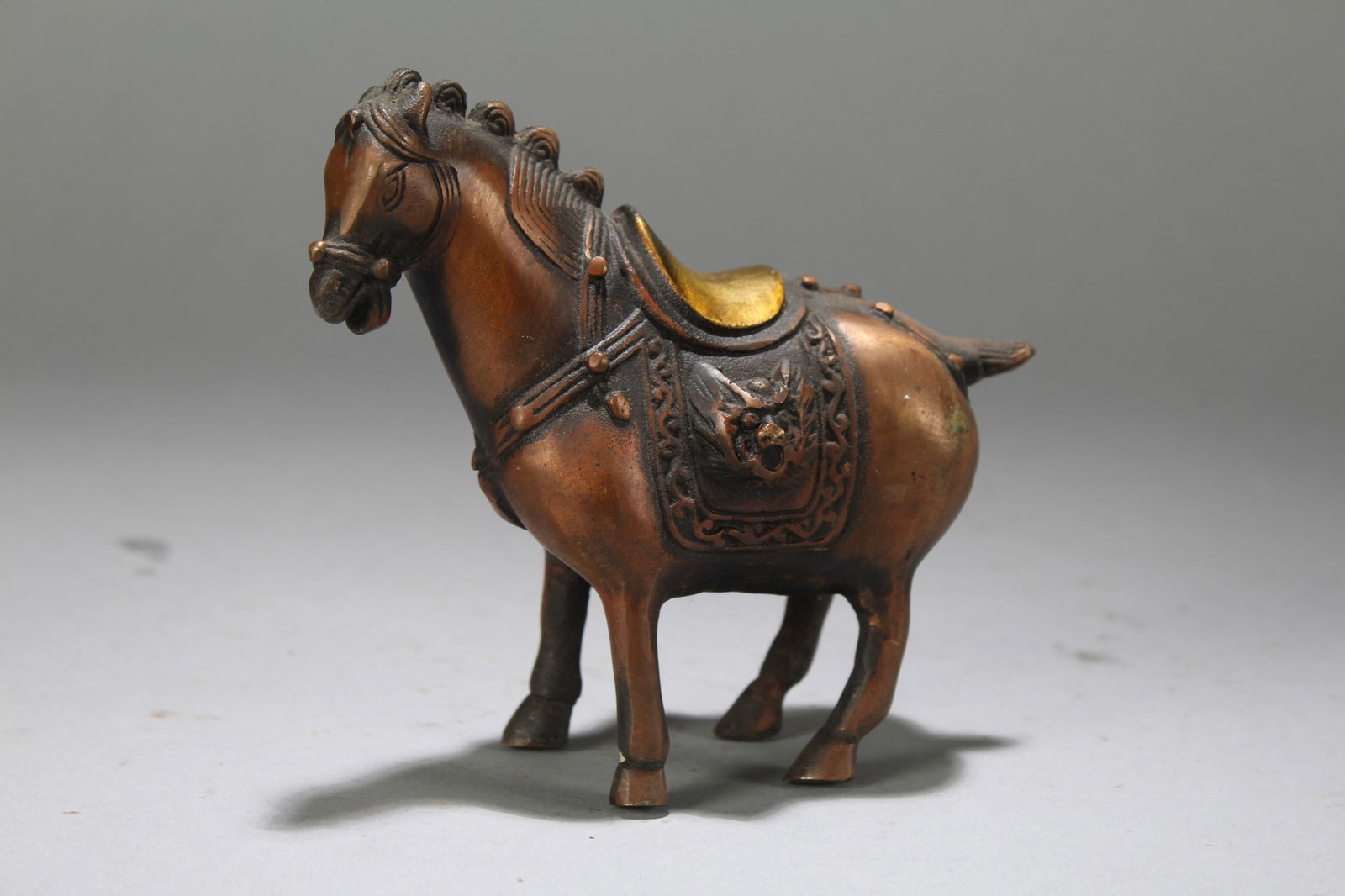 A Chinese Religious Fortune Myth-beast Statue: A Chinese Religious Fortune Myth-beast Statue. Height : 4.5 (inch). Width : 5 (inch). Length : 2.5 (inch).