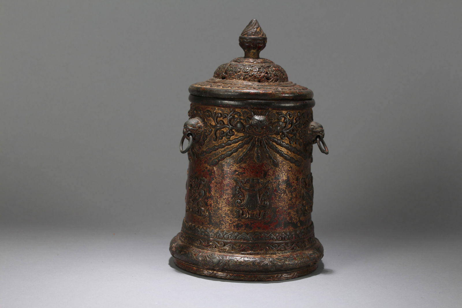 A Chinese Lidded Myth-beast Fortune Statue: A Chinese Lidded Myth-beast Fortune Statue. Height: 10.25 (inch). Length: 6 (inch). Width: 6 (inch).