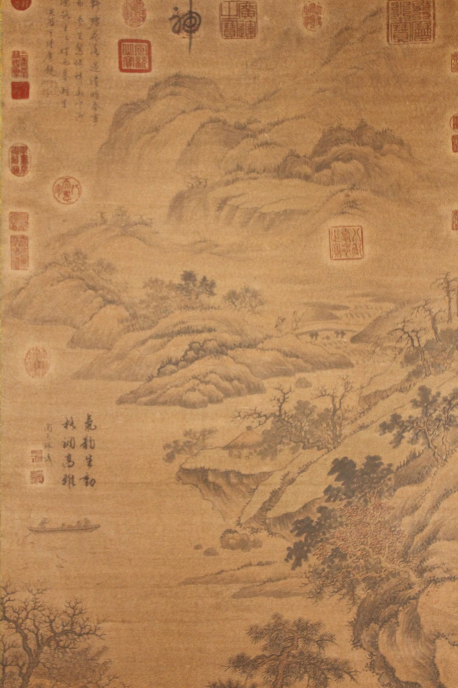 A Chinese Mountain-view Fortune Scroll - 2
