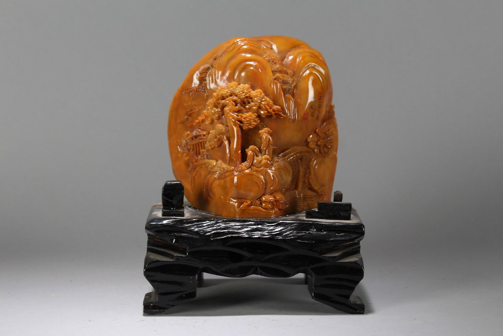 A Chinese Vividly-detailed Story-telling Fortune Soapstone (1 of 8)