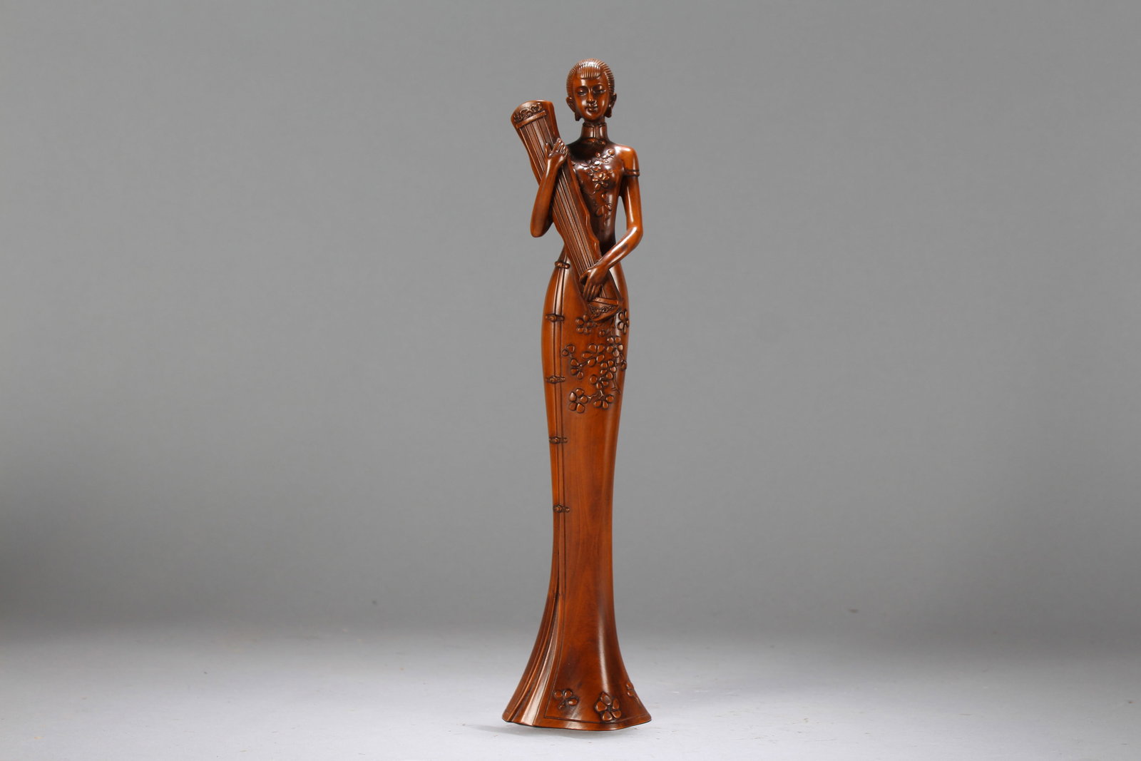 A Chinese Religious Fortune Buddha Statue: A Chinese Religious Fortune Buddha Statue. Height : 12 (inch). Width : 2.5 (inch).