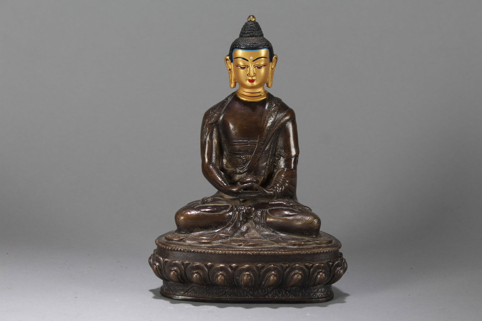 A Chinese Fortune Buddha Statue: A Chinese Fortune Buddha Statue. Height : 8 (inch). Width : 5.5 (inch). Length : 3.5 (inch).