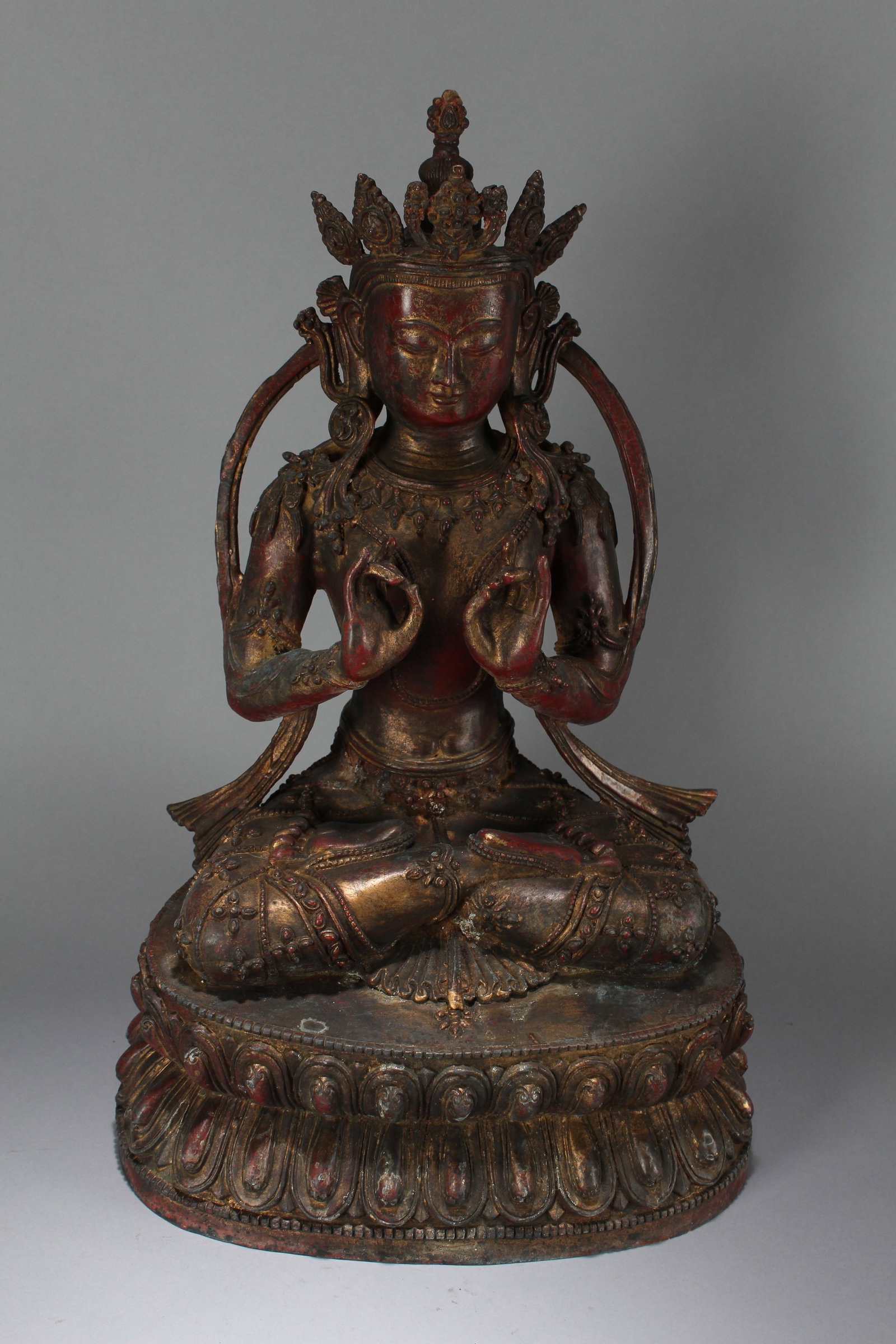 A Chinese Religious Fortune Buddha Statue - 2
