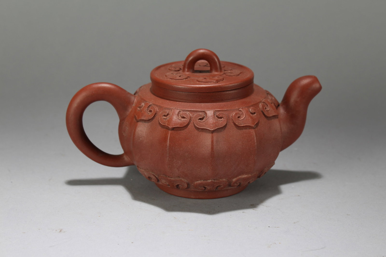 A Chinese Lidded Fortune Religious Tea Pot: A Chinese Lidded Fortune Religious Tea Pot. Height : 4 (inch). Width : 7 (inch). Opening Diameter : 4.45 (inch).