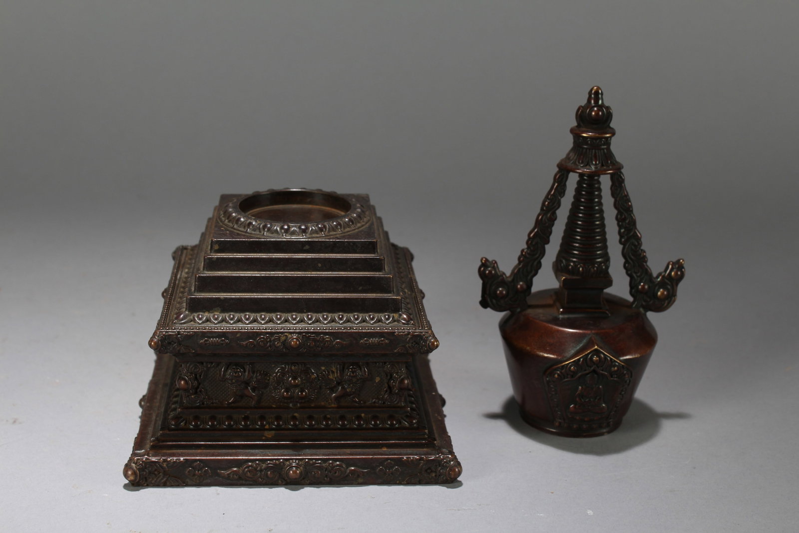 A Chinese Square-based Religious Fortune Censer - 4