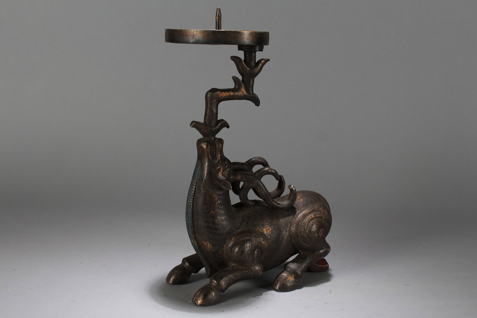 A Chinese Vividly-detailed Myth-beast Religious Fortune Statue: A Chinese Vividly-detailed Myth-beast Religious Fortune Statue. Height : 10 (inch). Width : 6.5 (inch). Length : 3 (inch).
