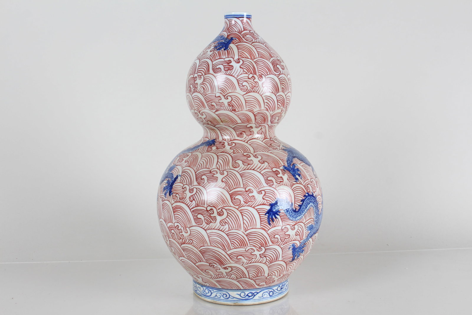 A Chinese Pink-coding Dragon-decorating Porcelain Fortune Vase - 2