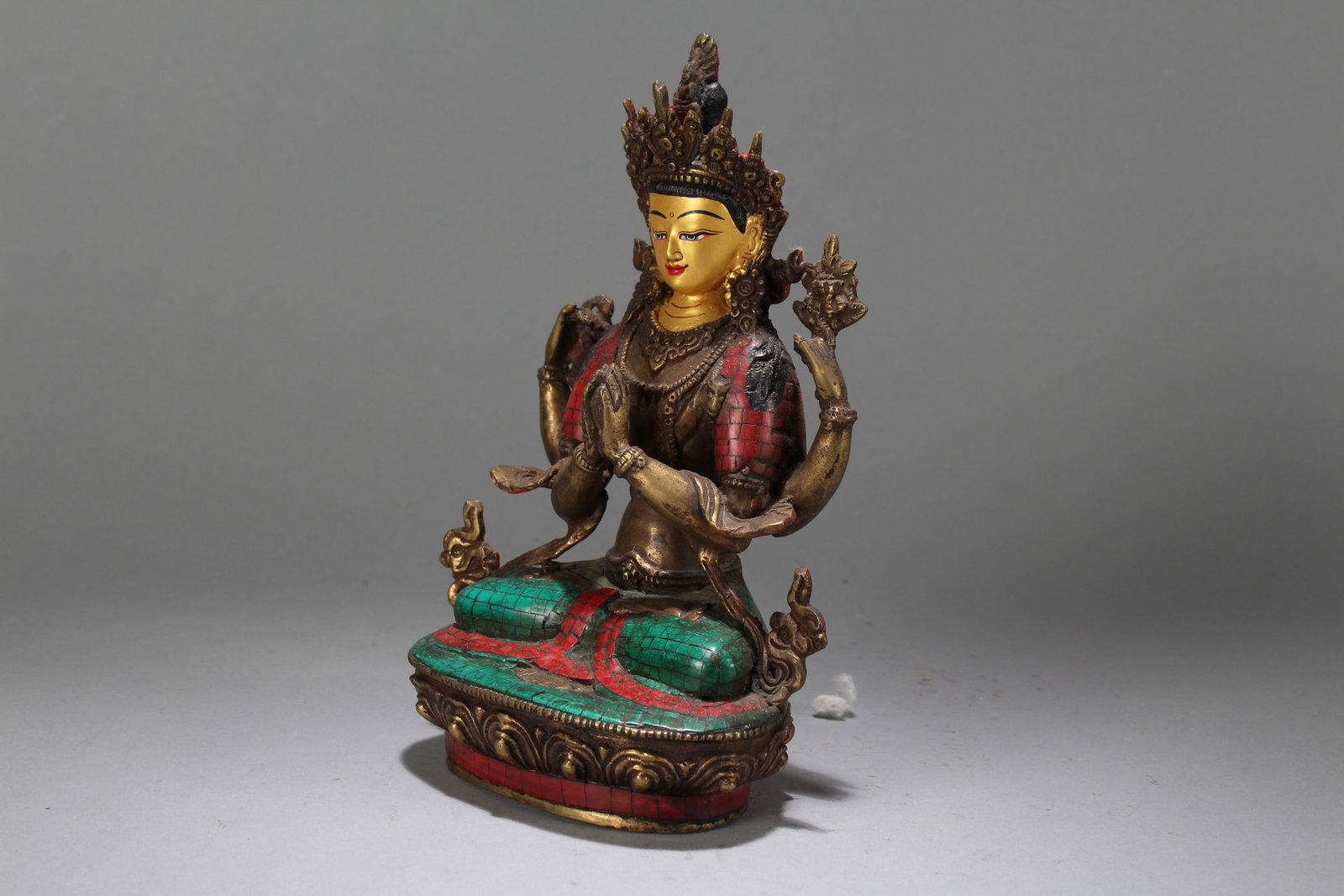 A Chinese Religious Fortune Buddha Statue - 4