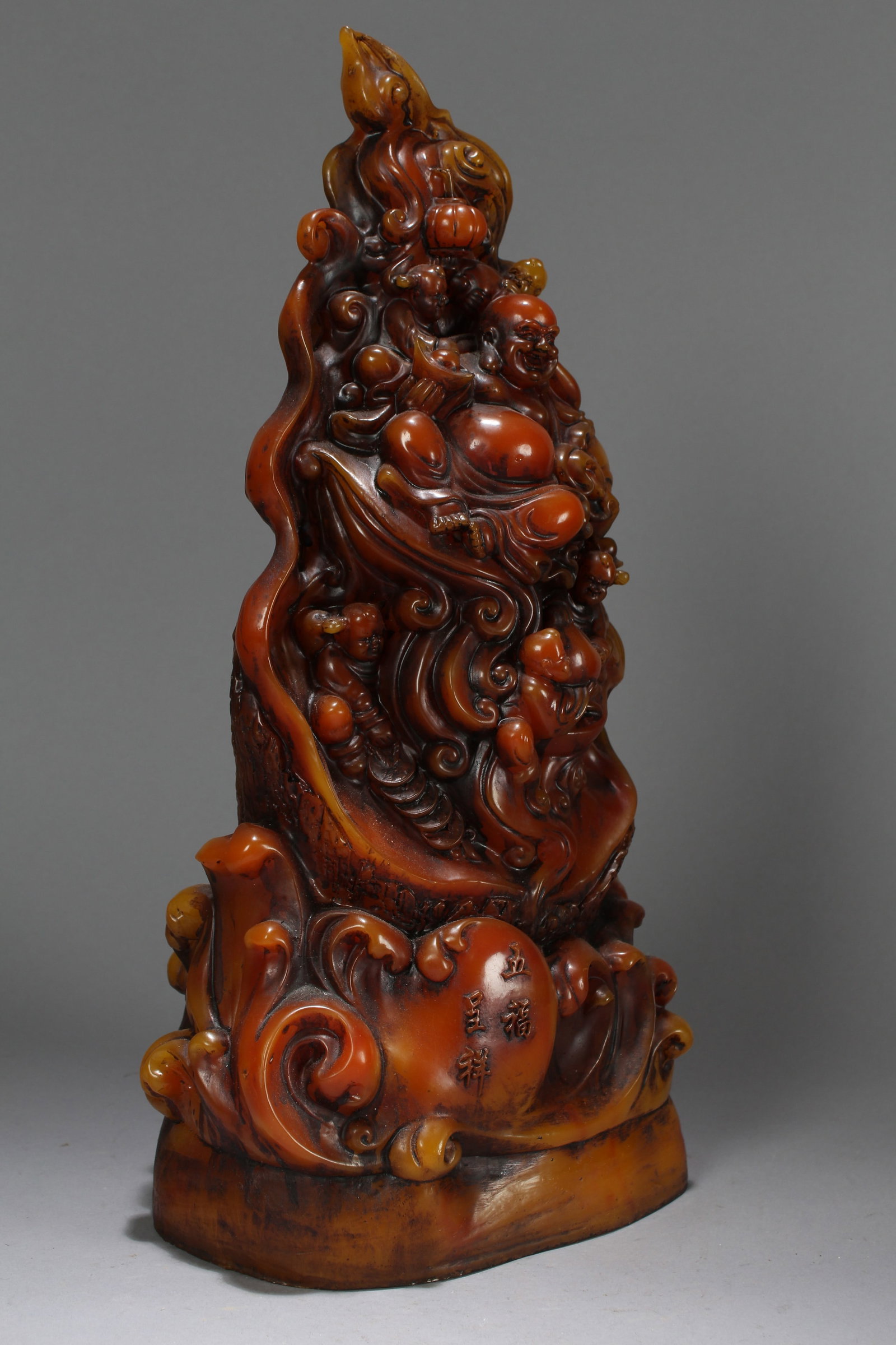 A Chinese Happy-buddha Fortune Statue - 2
