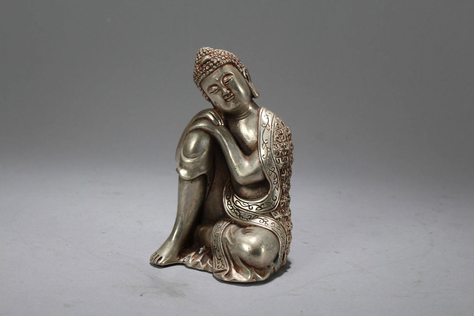 A Chinese Religious Fortune Buddha Statue: A Chinese Religious Fortune Buddha Statue . Height: 4.75 (inch). Length: 3 (inch).