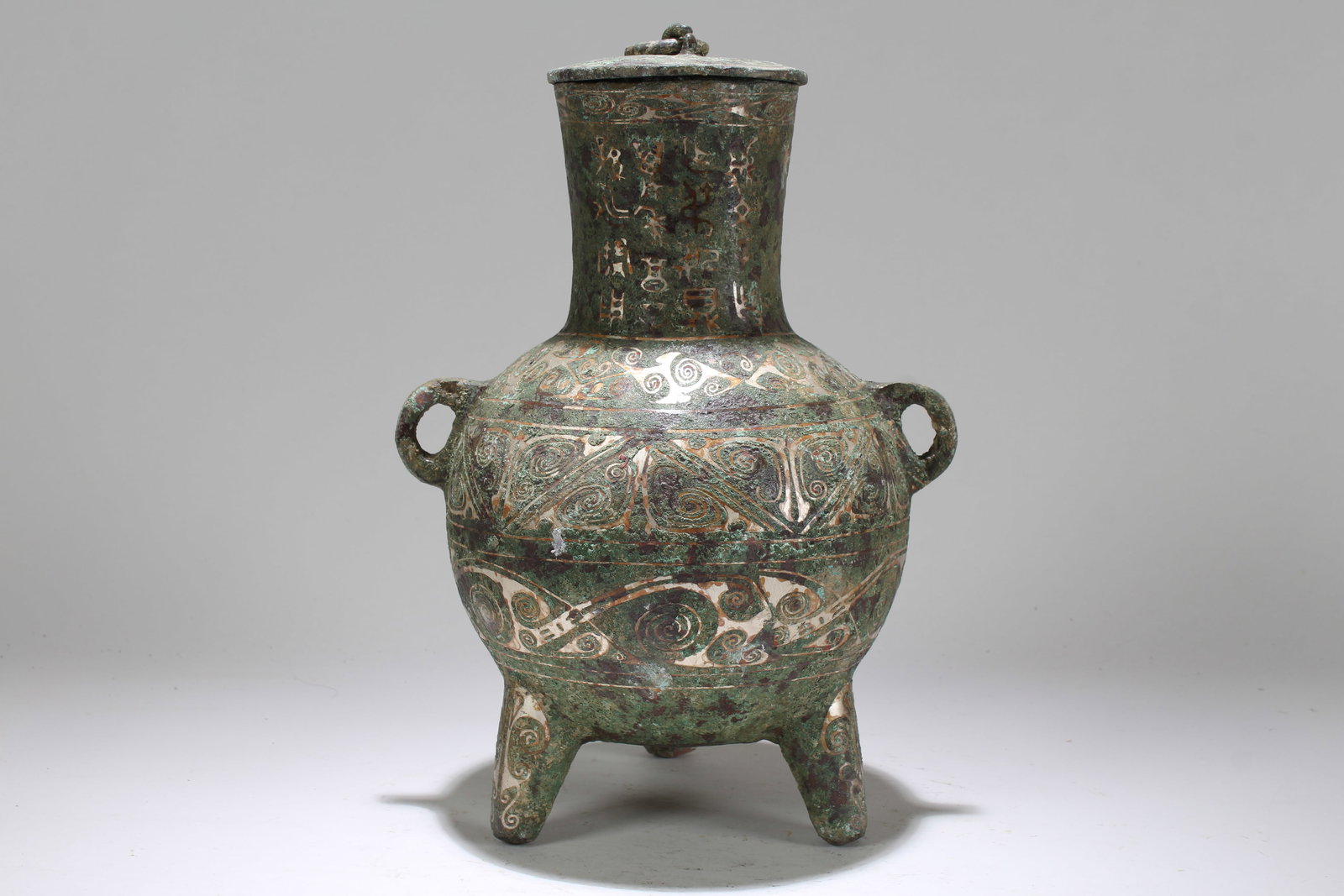 Chinese Bronze Vessel: Chinese Bronze Vessel. Height: 1.75 (inch).