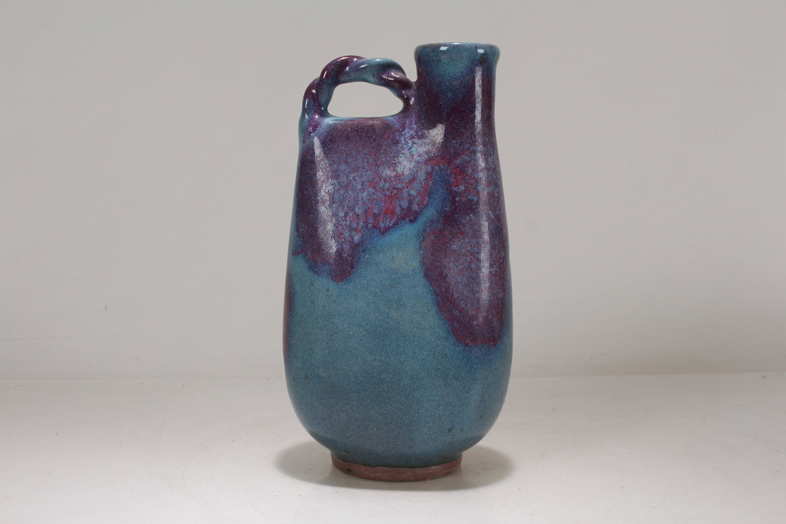 A Chinese Ryu-jun Porcelain Fortune Vase: A Chinese Ryu-jun Porcelain Fortune Vase . Height: 9 (inch).