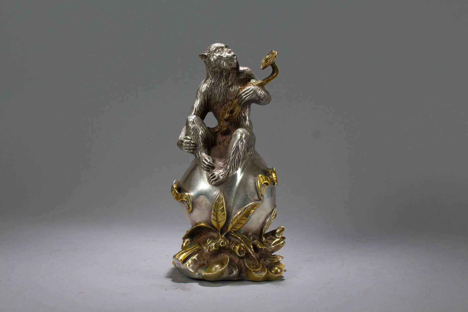 A Chinese Religious Monkey Fortune Statue: A Chinese Religious Monkey Fortune Statue . Height: 9 (inch). Length: 4.25 (inch).