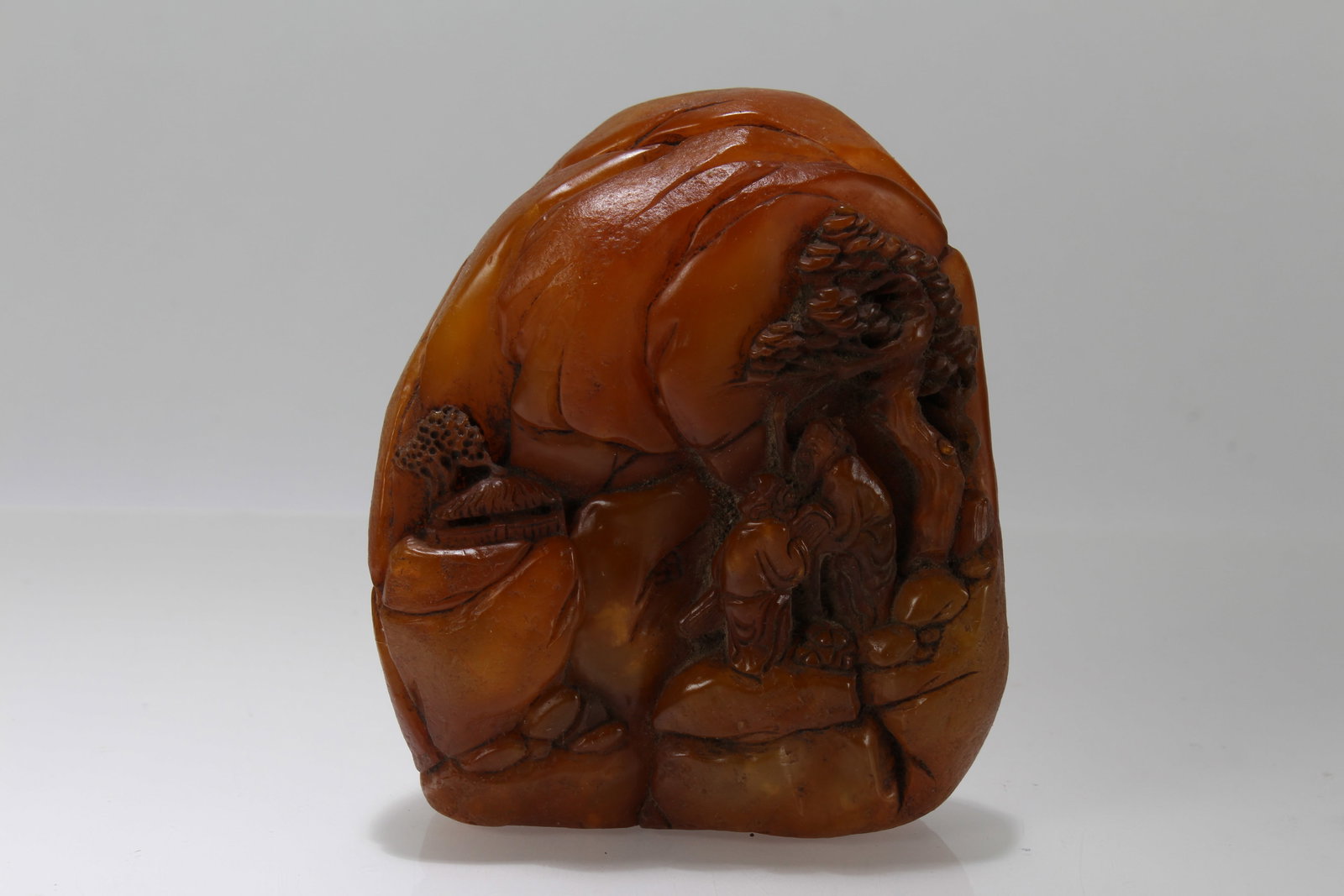 A Chinese Mountain-view Religious Fortune Soapstone Display (1 of 6)