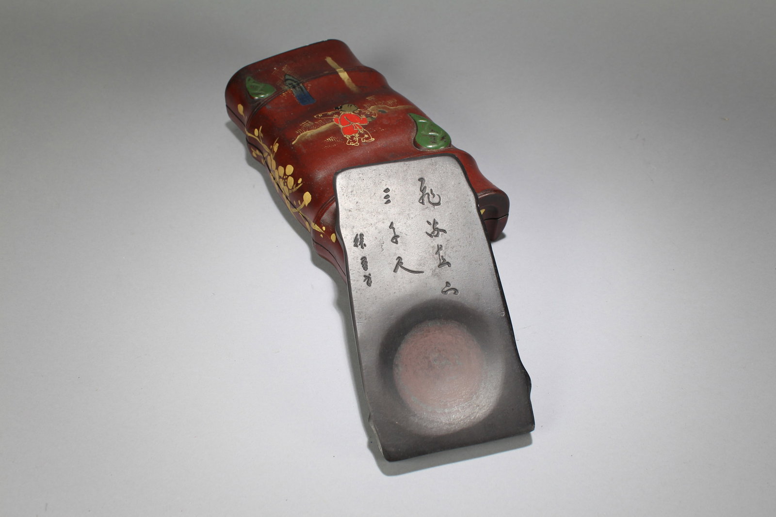 A Chinese Lidded Fortune Inkstone - 3