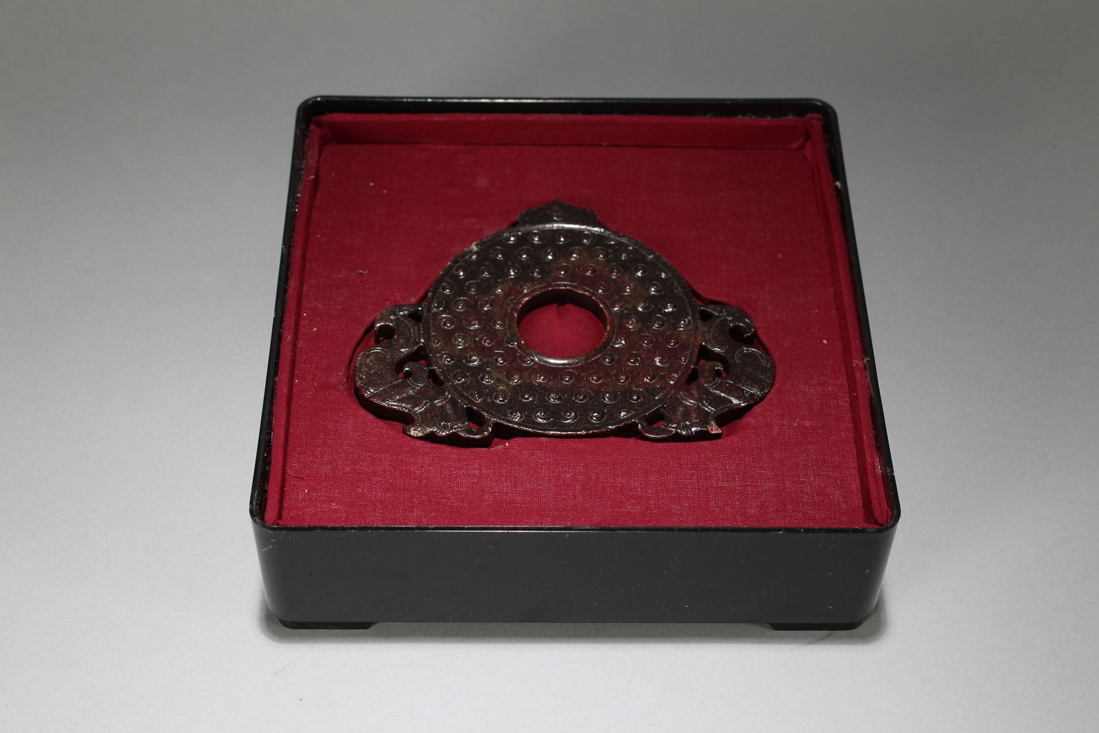 A Chinese Myth-beast Fortune Old-jade Pendant: A Chinese Myth-beast Fortune Old-jade Pendant. Width : 5 (inch). Length : 3.75 (inch).
