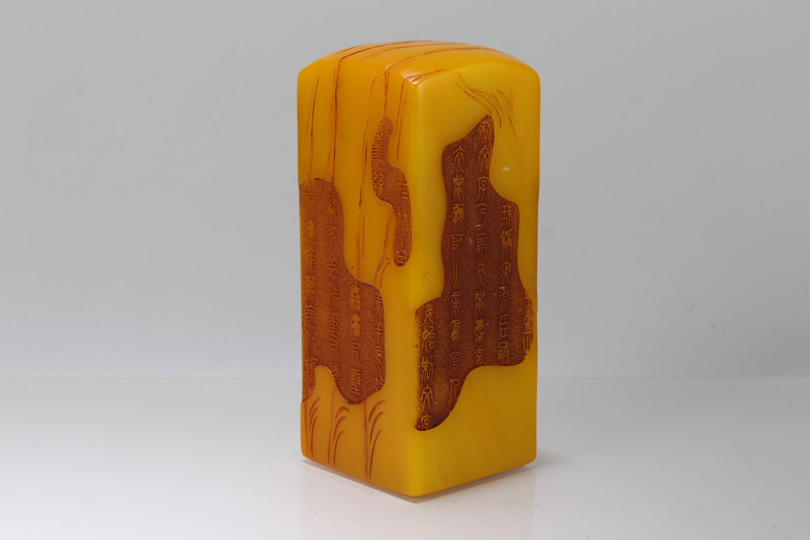 A Chinese Ancient-framing Soapstone Vividly-detailed Fortune Seal: A Chinese Ancient-framing Soapstone Vividly-detailed Fortune Seal. Height: 5.75 (inch). Length: 2.25 (inch). Width: 2.25 (inch).